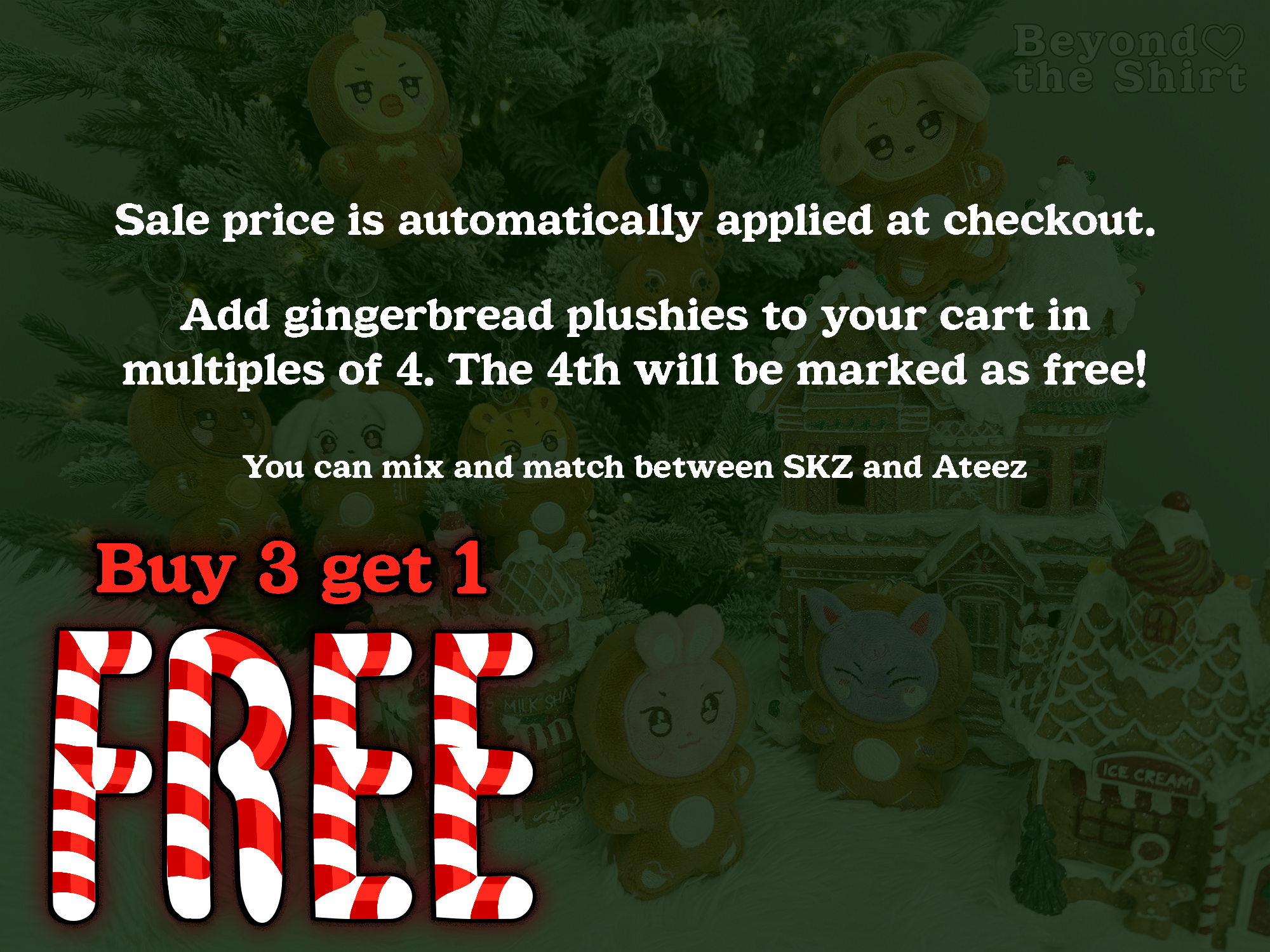 AniTEEZ Gingerbread Plush Christmas Ornaments