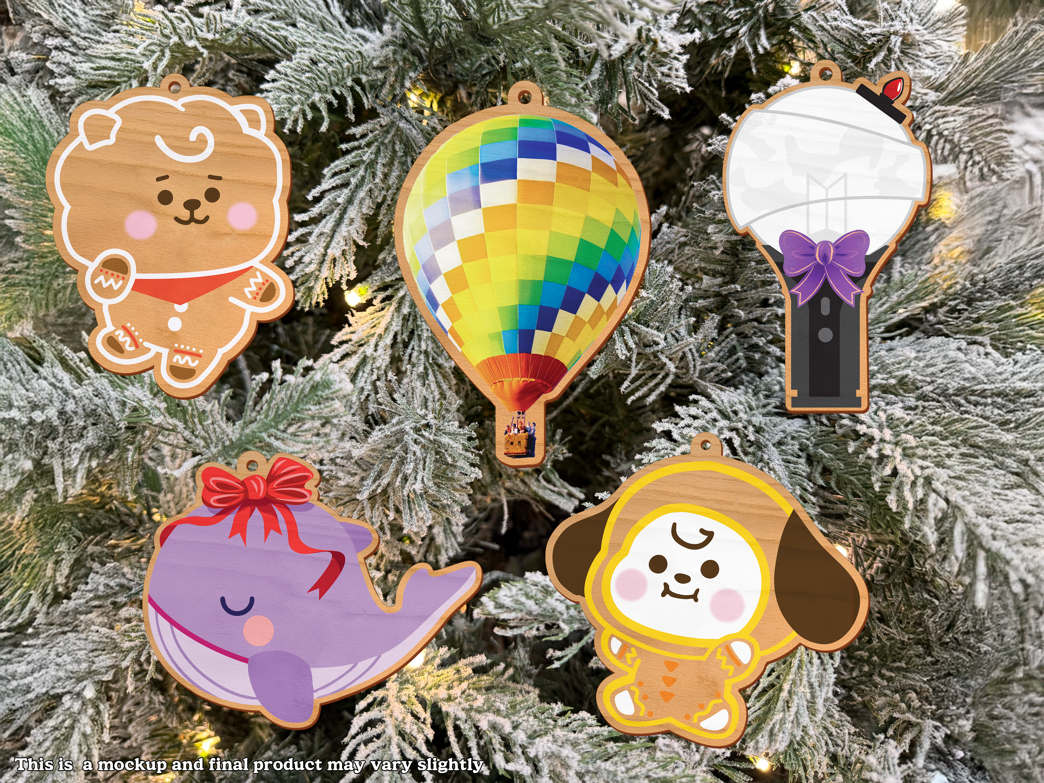 BTS Wooden Ornaments - In stock