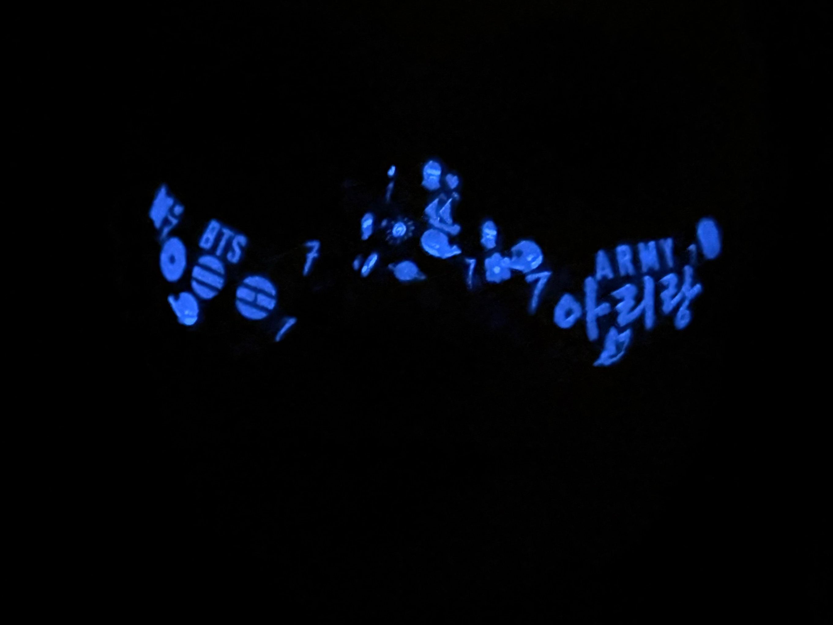 BTS Arirang Tour Glow in The Dark Temporary Tattoo