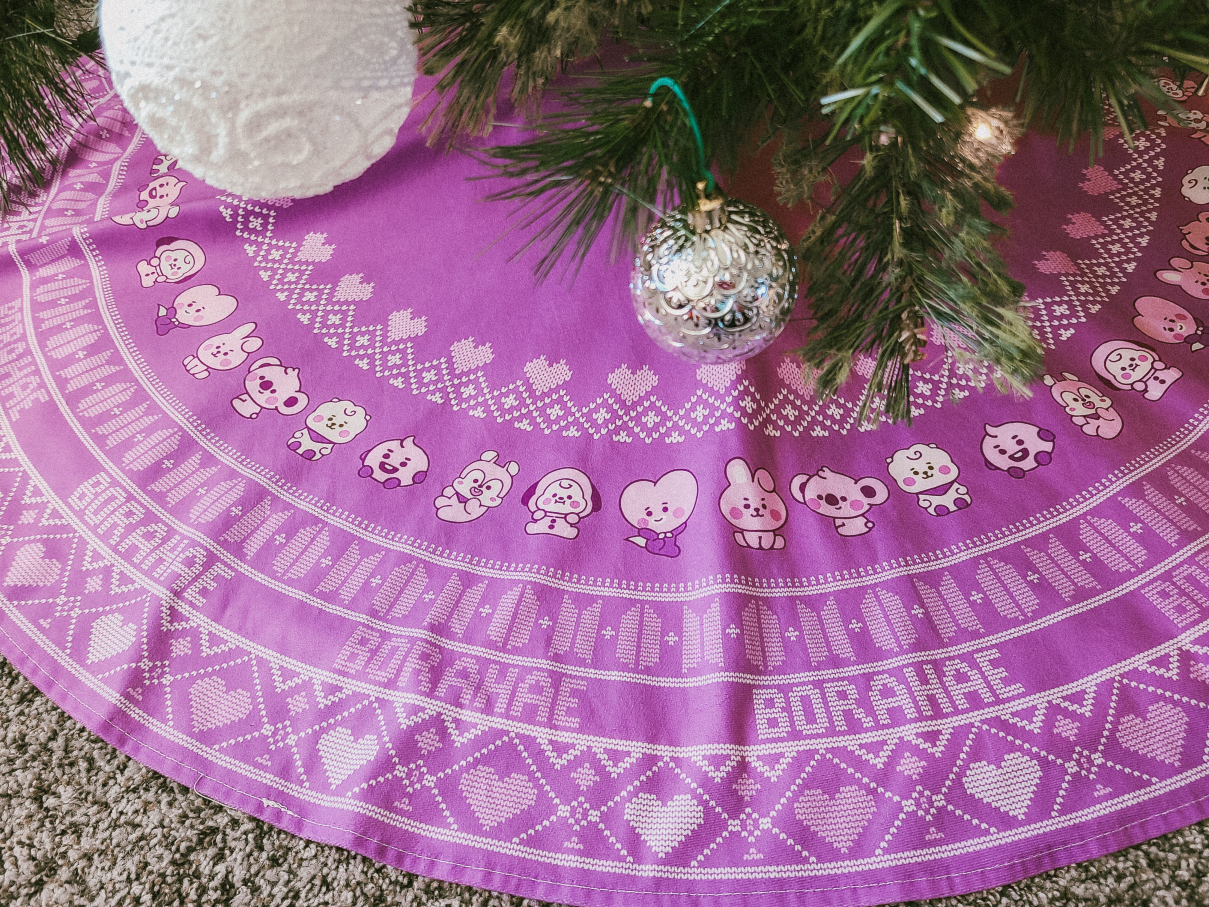 BTS BT21 Christmas Tree Skirt