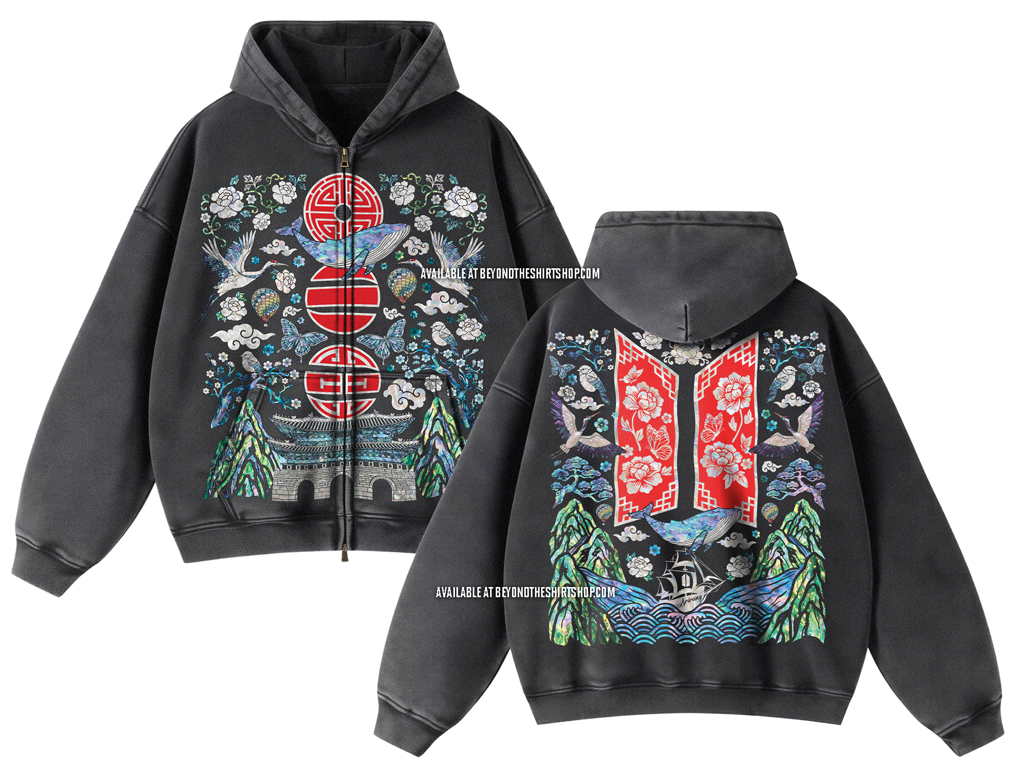Mother of Pearl Arirang T-Shirts and Zip Up Hoodie (Pre-Order Ships mid-May)