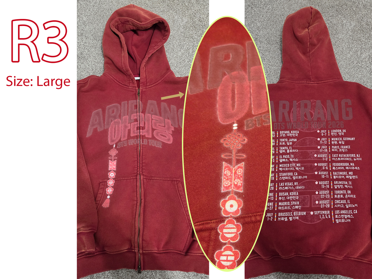 B Grade Rack - Arirang Norigae Purple & Red Zip Up
