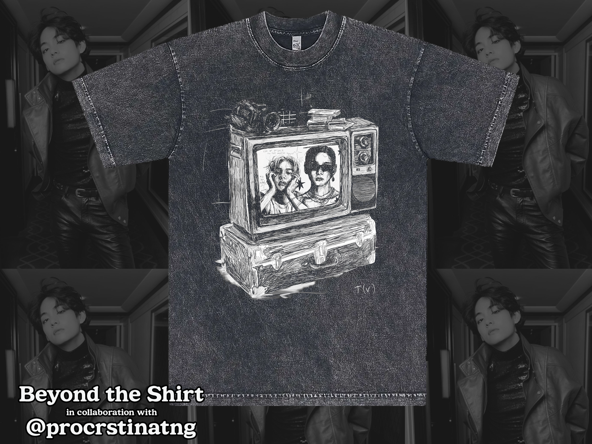 T(V) Taehyung Shirts and Sweatshirts Collaboration with procrstinatng