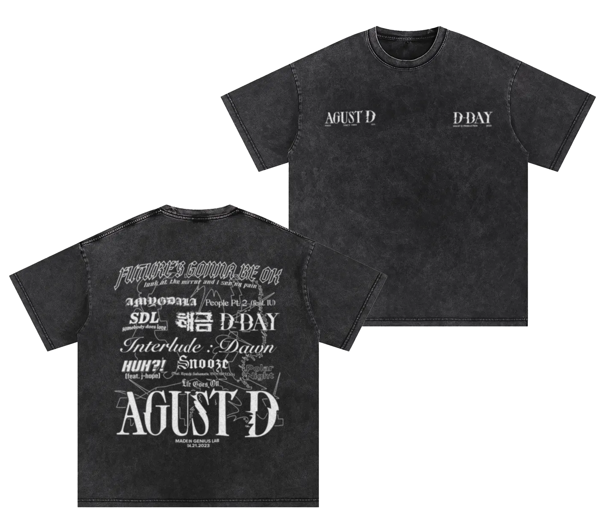 D-Day Tracklist Agust D Shirt