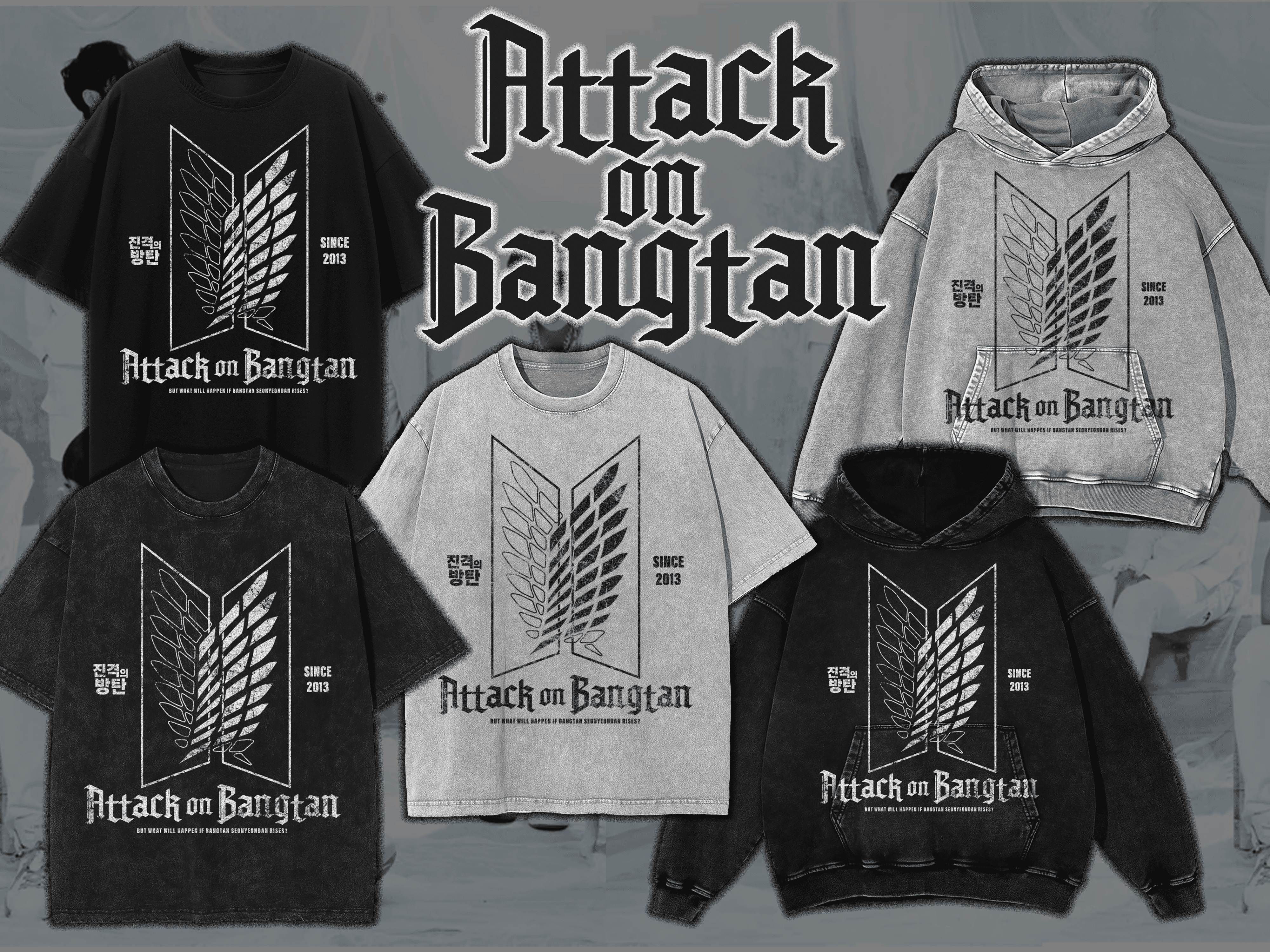 Attack on Bangtan Shirts and Hoodies