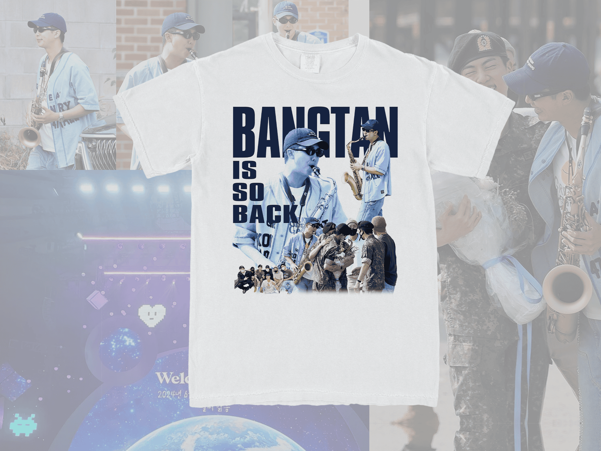 Bangtan is so back, Namjoon Saxophone Shirt – Beyond The Shirt Bangtan is so back, Namjoon Saxophone Shirt – Beyond The Shirt