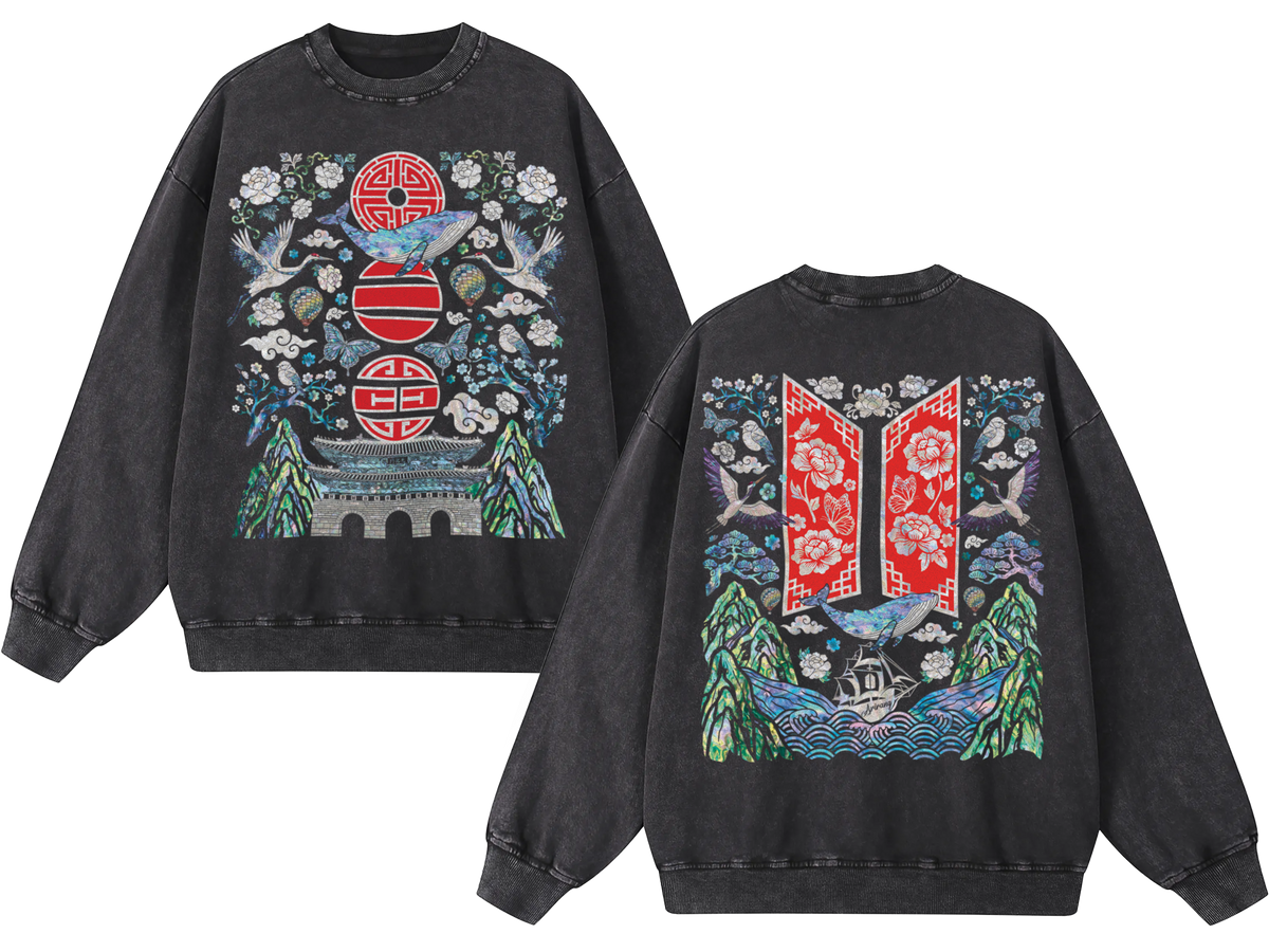 Mineral Wash Mother of Pearl Arirang Sweatshirt