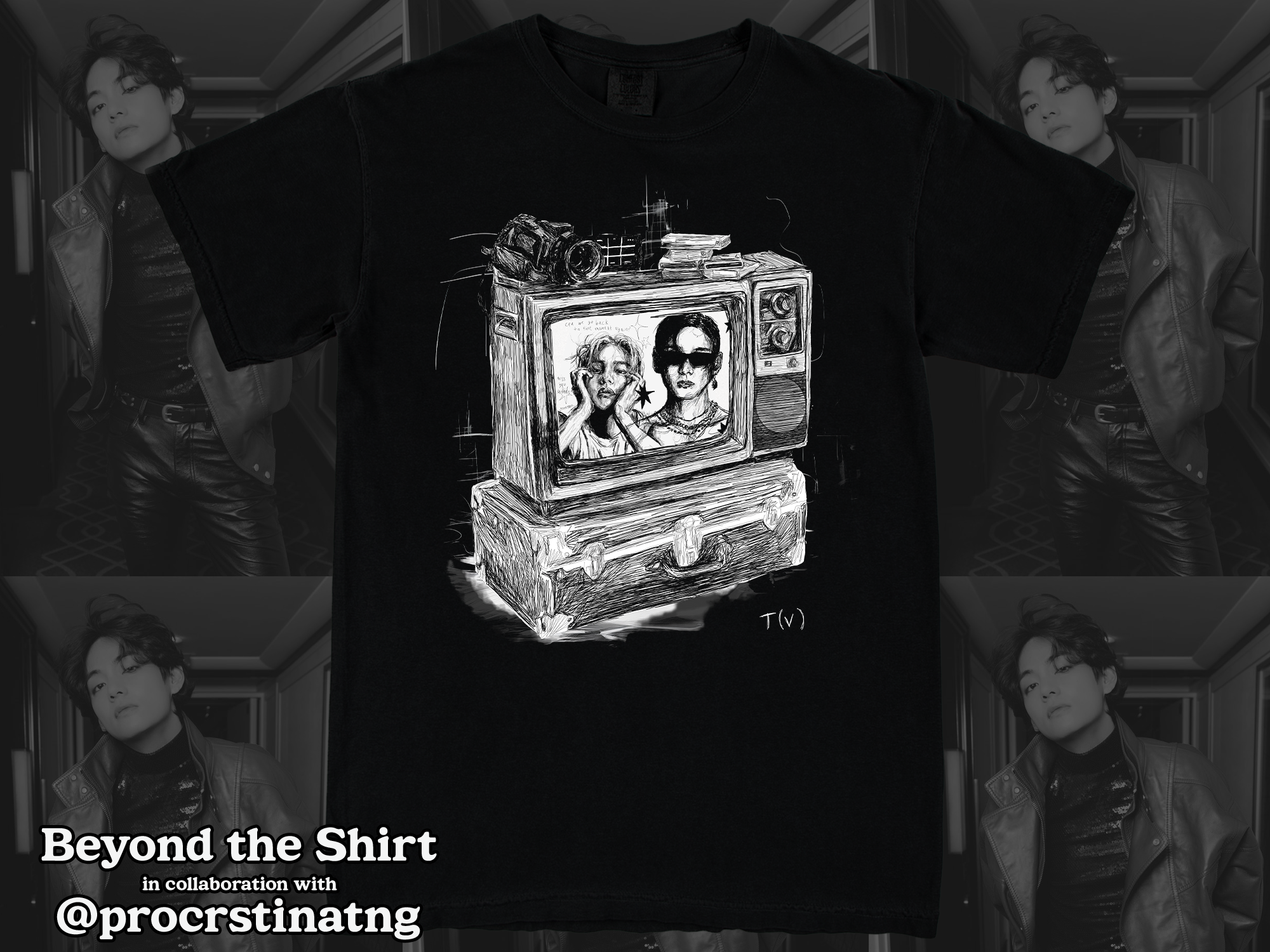 T(V) Taehyung Shirts and Sweatshirts Collaboration with procrstinatng