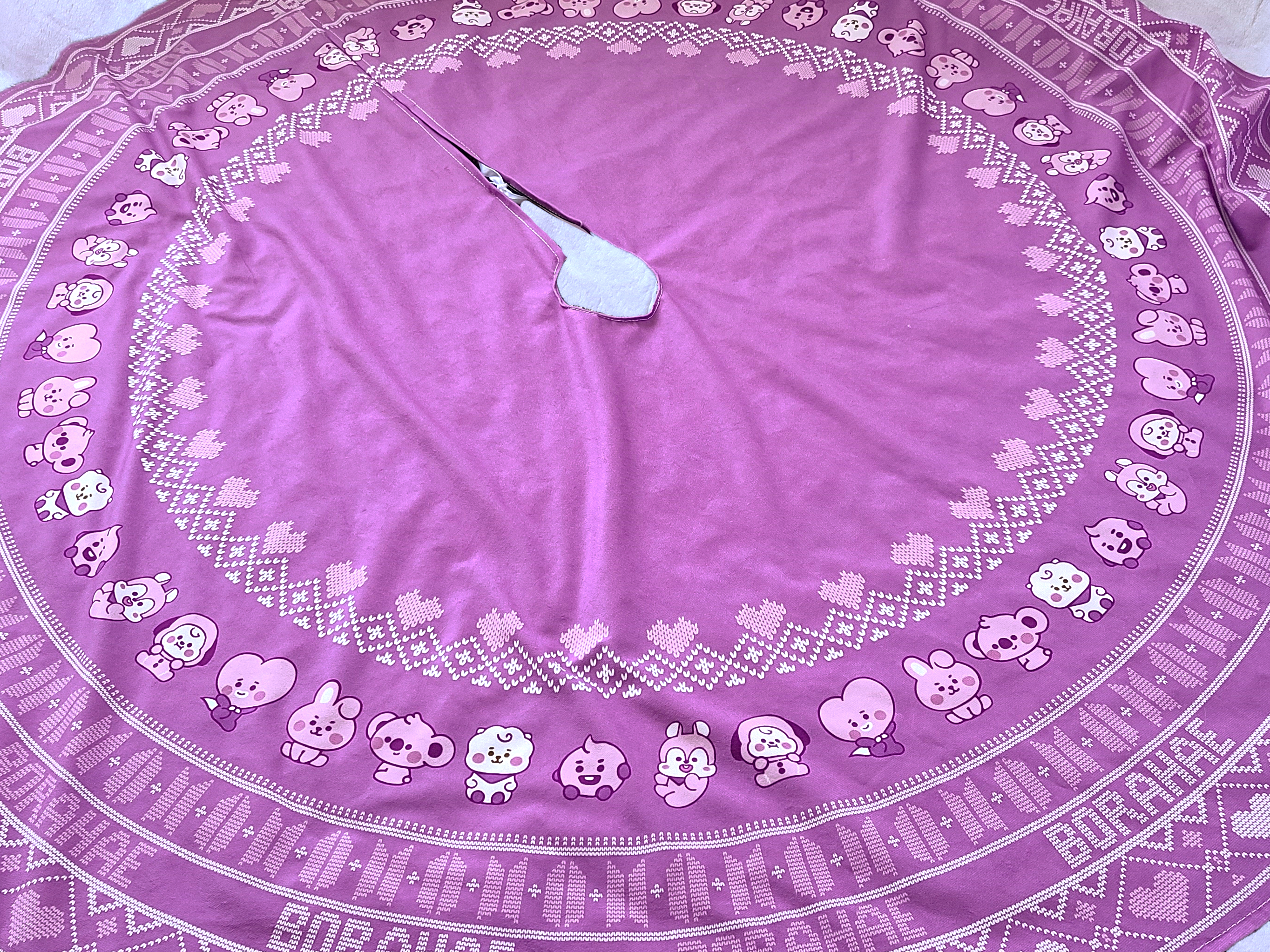 BTS BT21 Christmas Tree Skirt