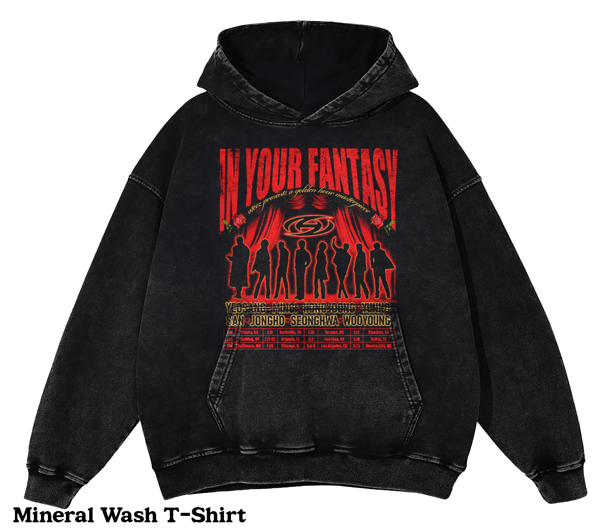 Front-Only Design✨Ateez In Your Fantasy Tour Shirt – Beyond The Shirt