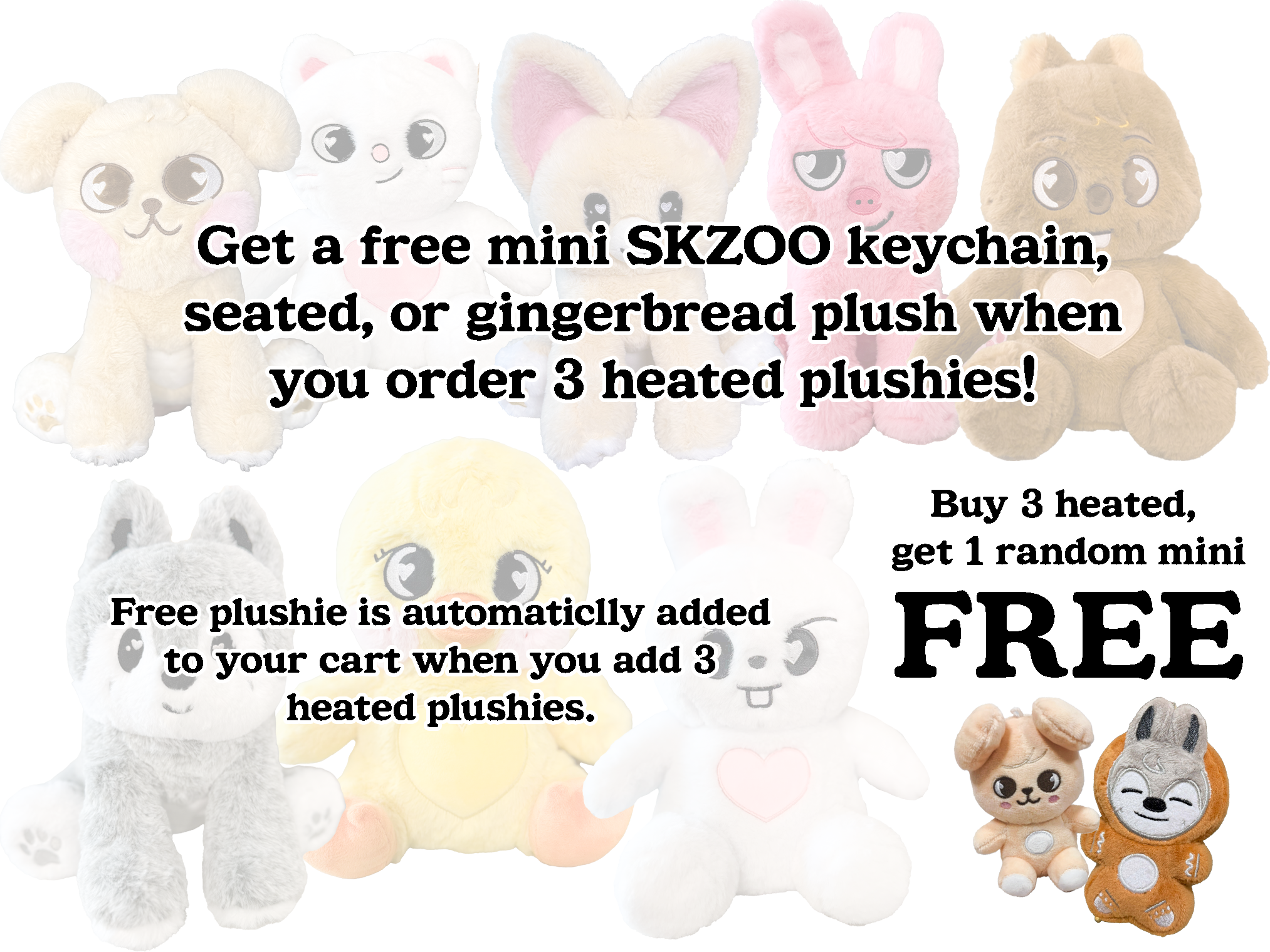 SKZOO Heated Plushies