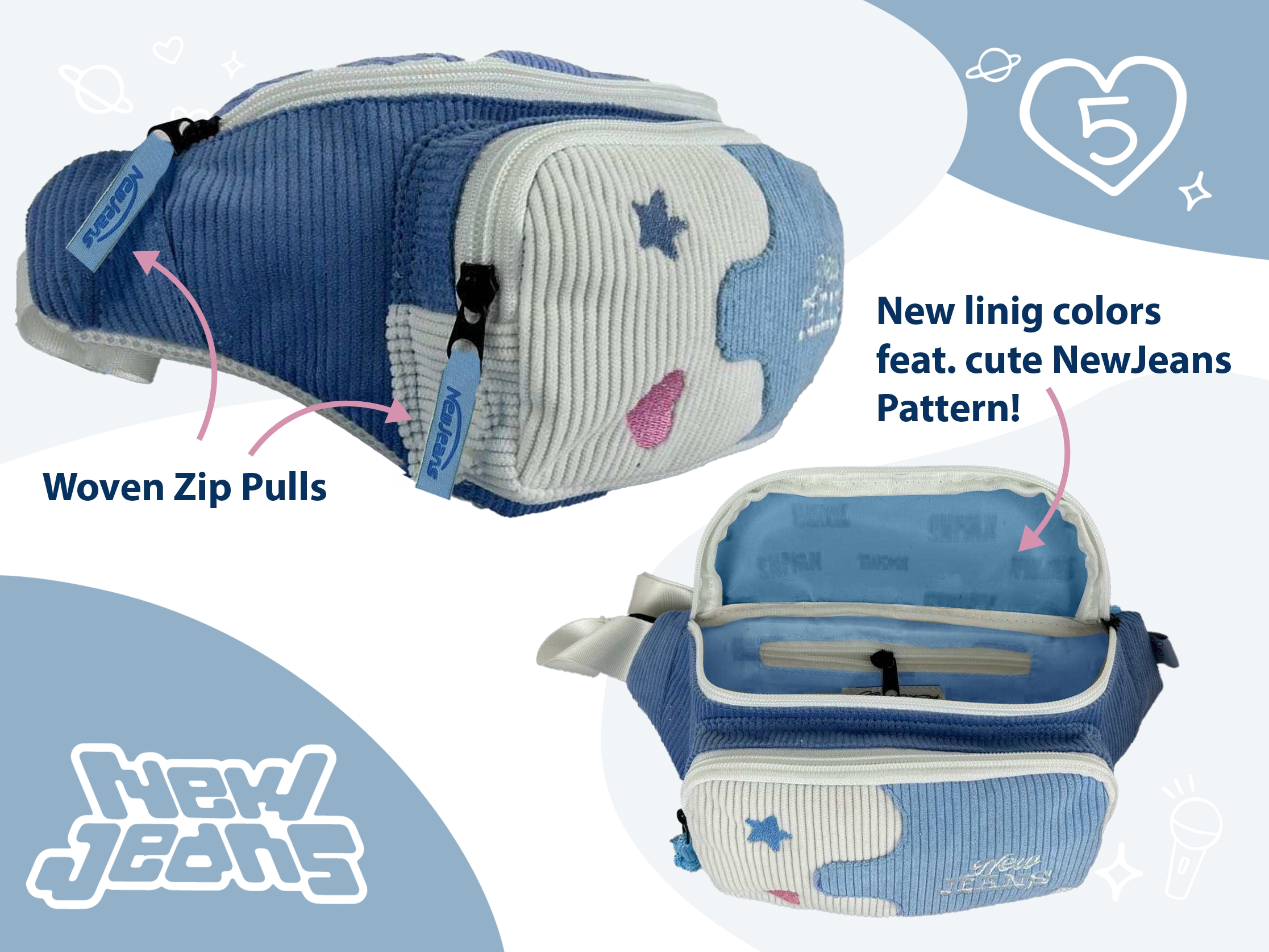 ❤️FREE❤️ NewJeans Corduroy Cross Body Bag