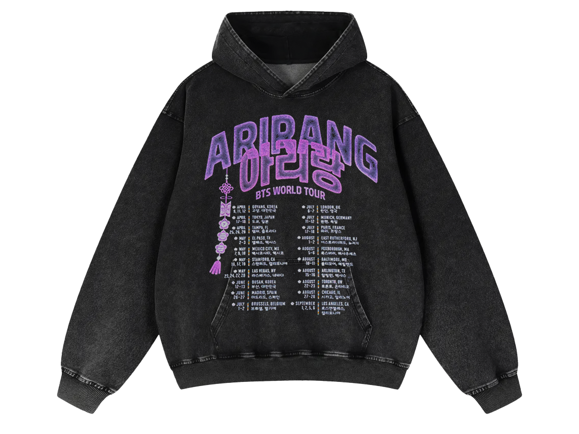 Black Hoodie Norigae Arirang Tour (Front Print Only) – Beyond The