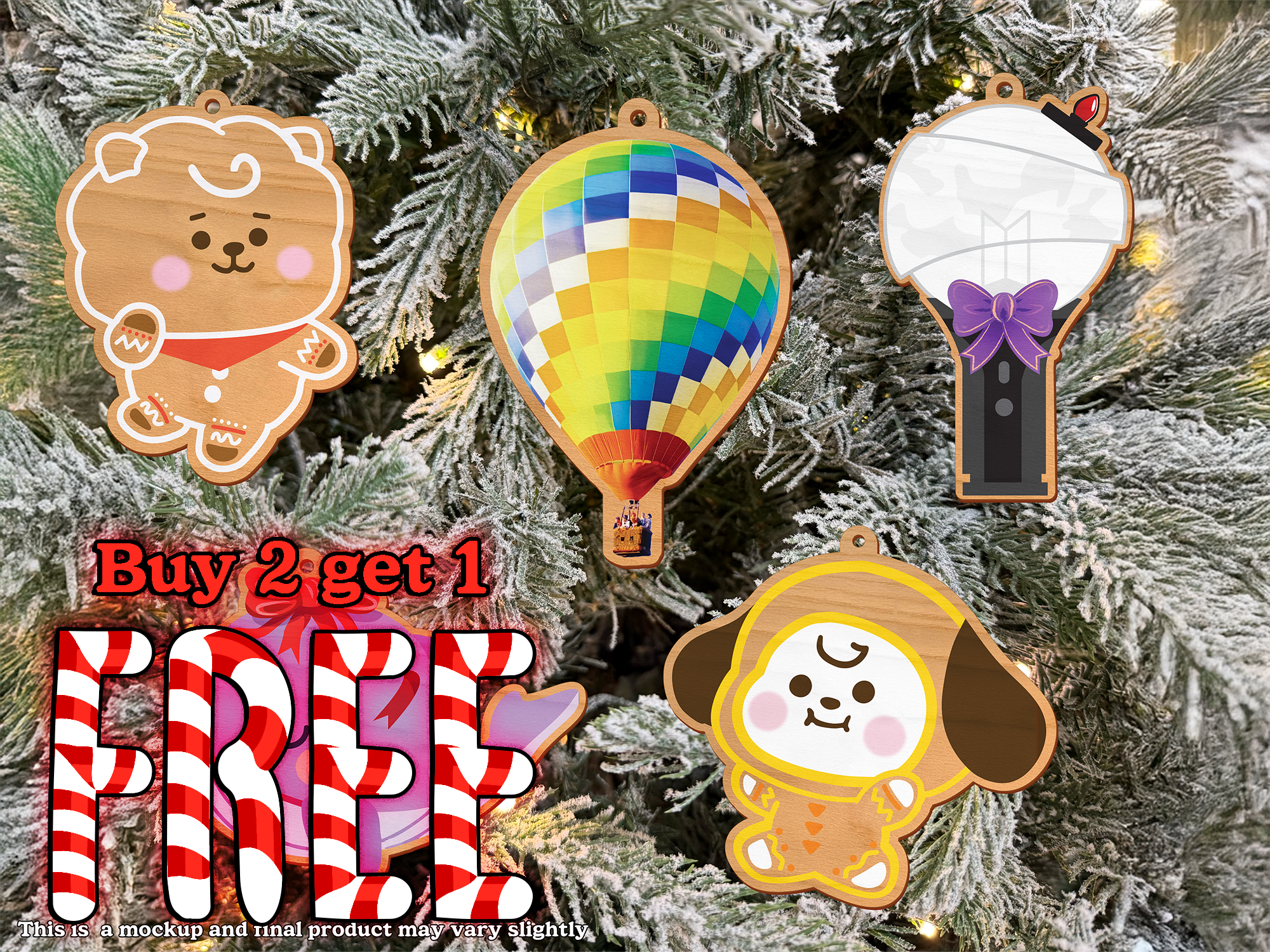 BTS Wooden Ornaments - In stock