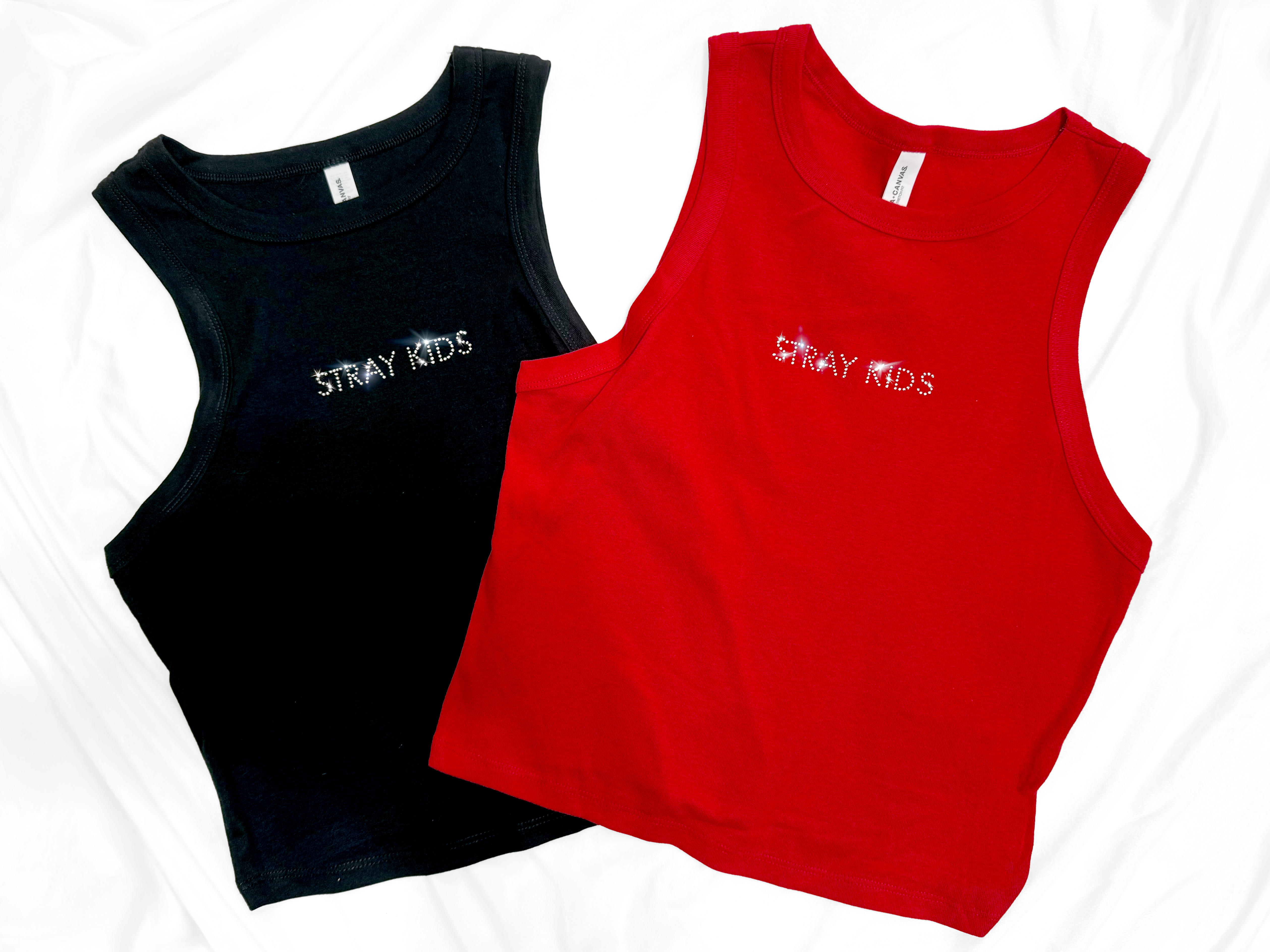 Stray Kids Rhinestone Tank Tops