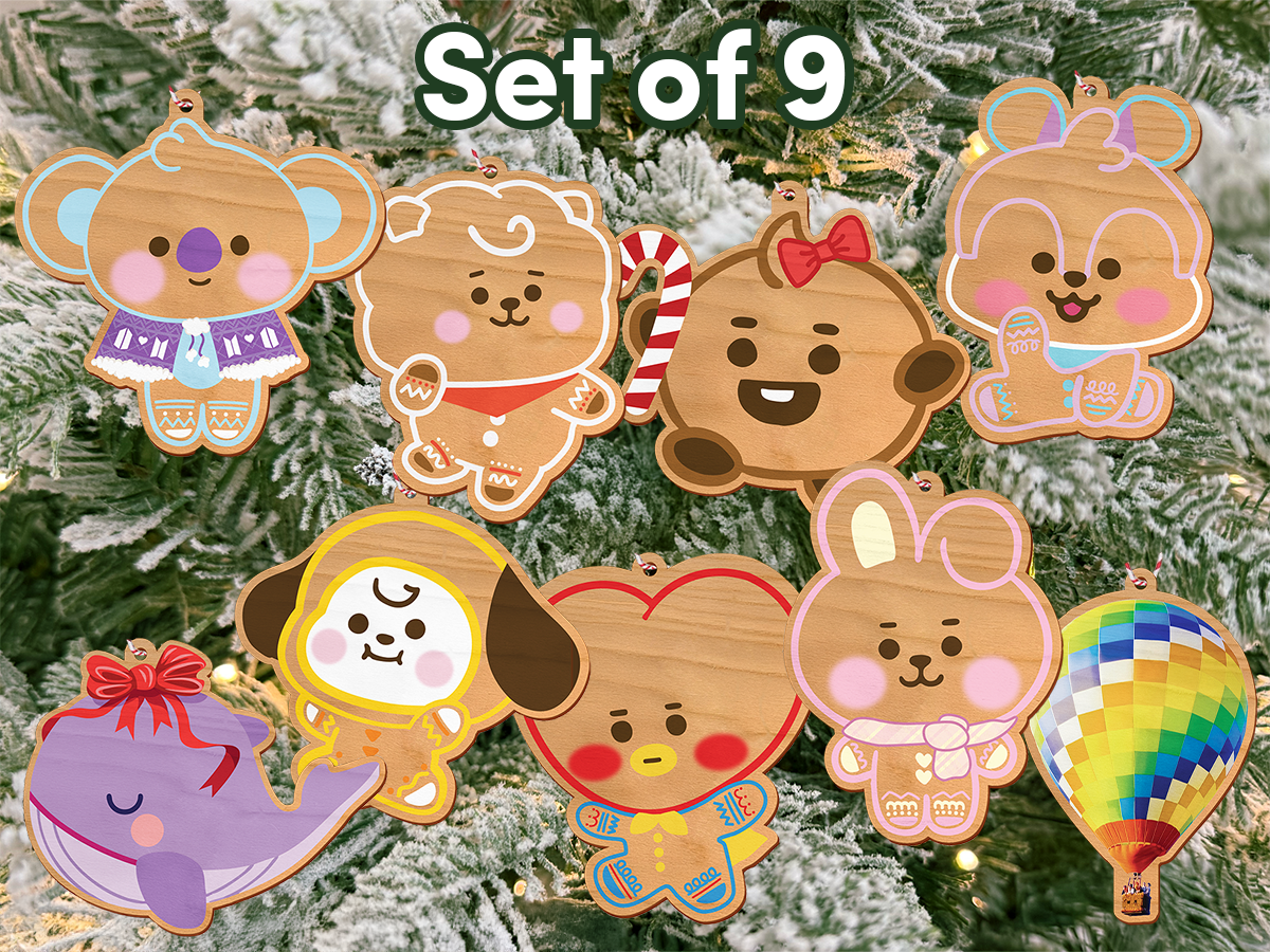 BTS Wooden Ornaments - In stock – Beyond The Shirt BTS Wooden Ornaments - In stock – Beyond The Shirt