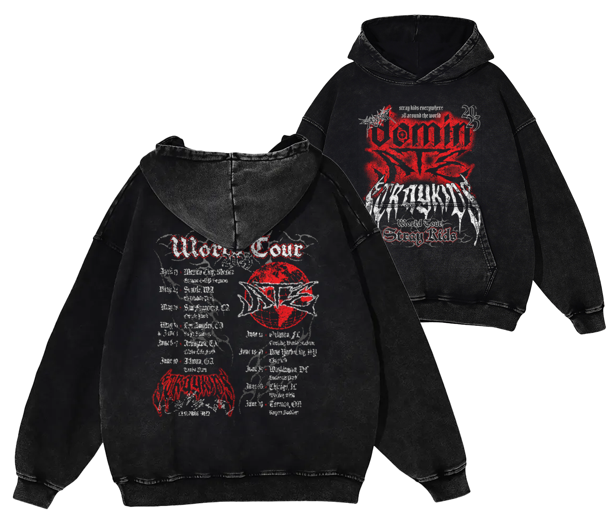 Stray Kids DominAte Tour Zip Up Hoodie (XL) *NEW*