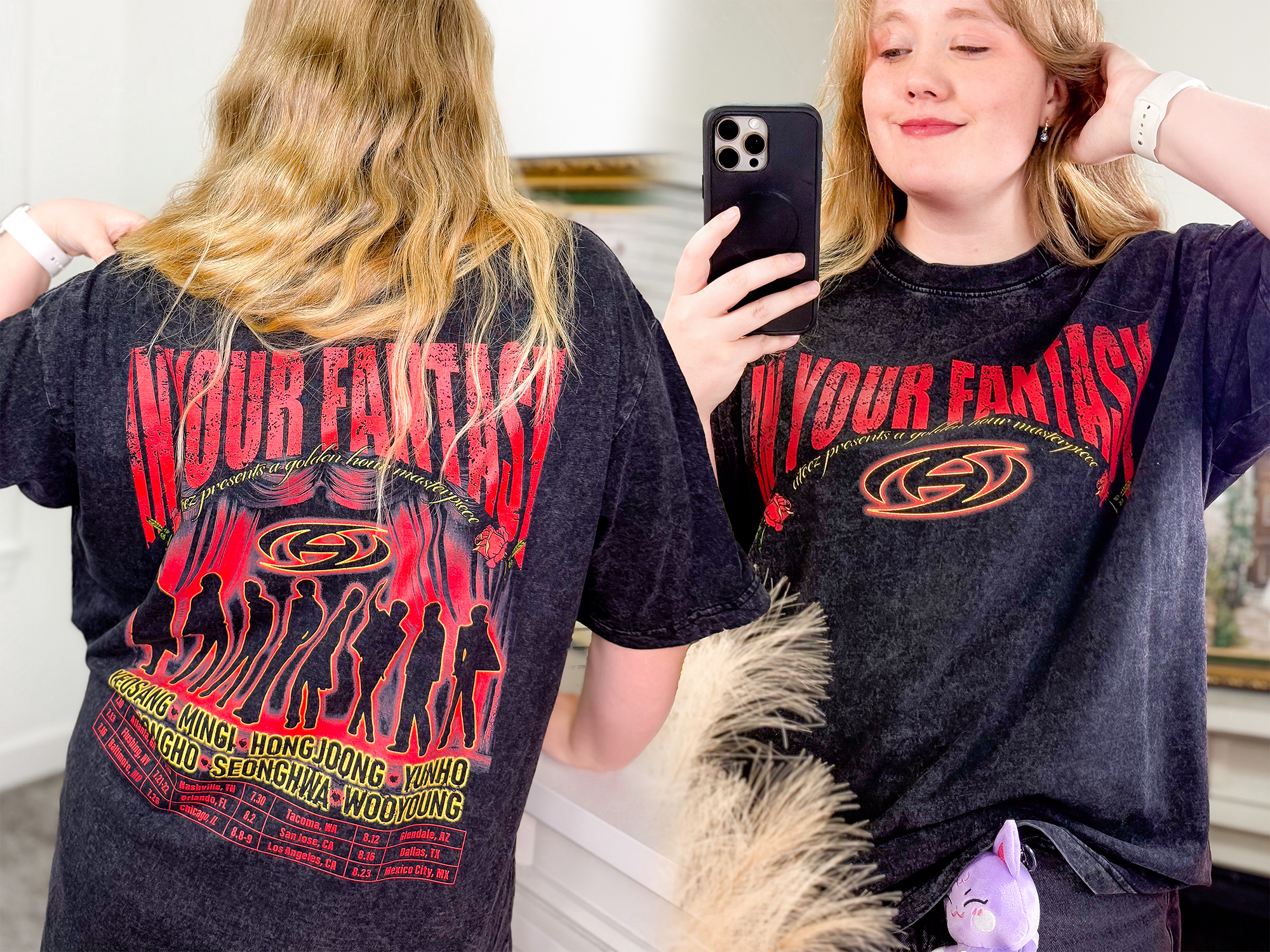 Ateez In Your Fantasy Tour Front and Back Shirt