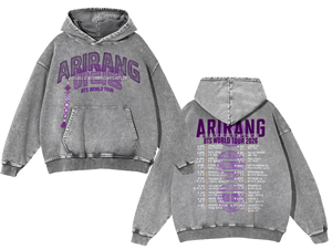 Arirang Norigae Tour Grey Wash Shirt and Hoodie