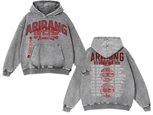 Arirang Norigae Tour Grey Wash Shirt and Hoodie