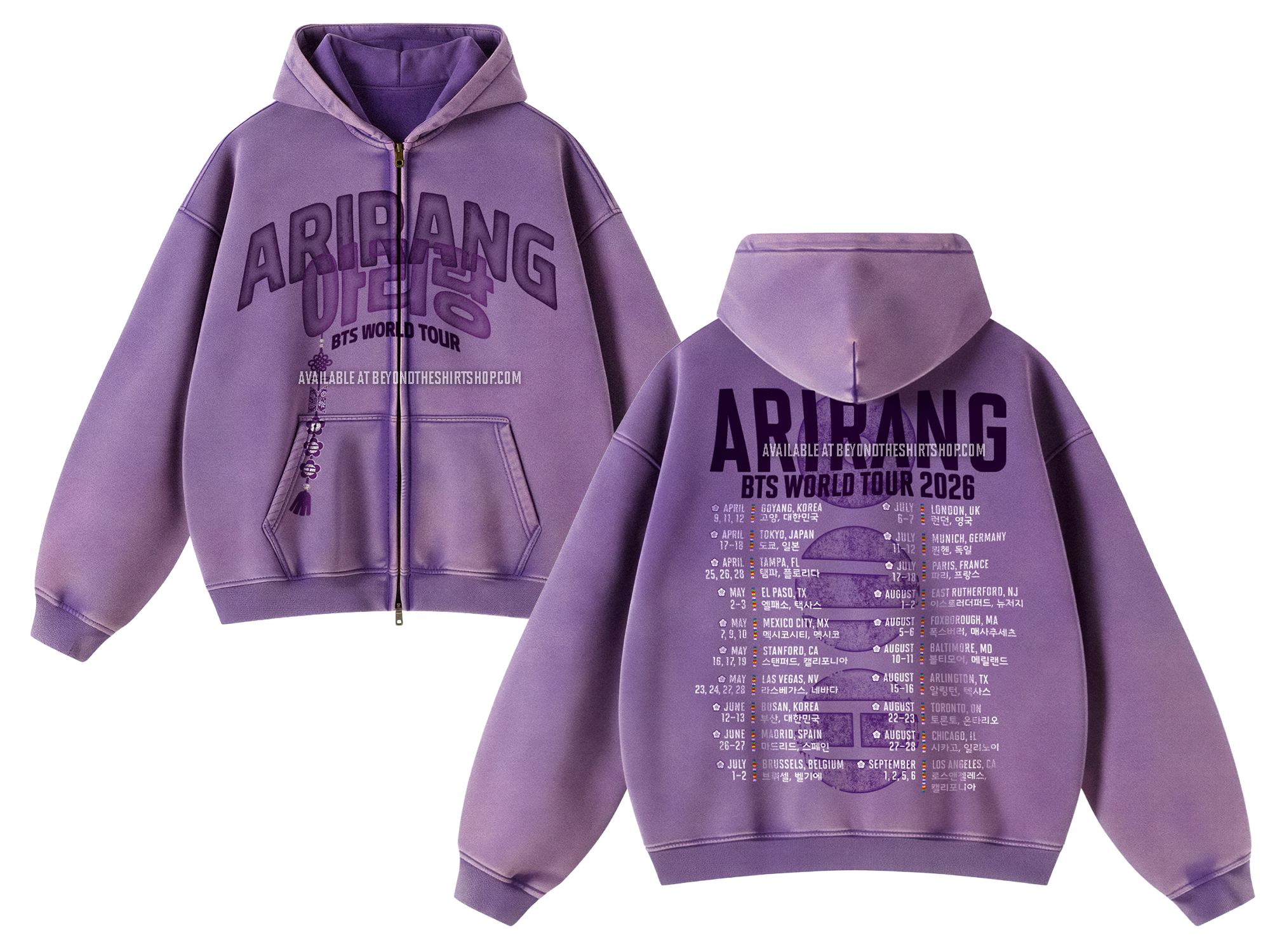 Arirang Norigae Tour Zip Up Hoodie (Pre-Order Ships mid-May)