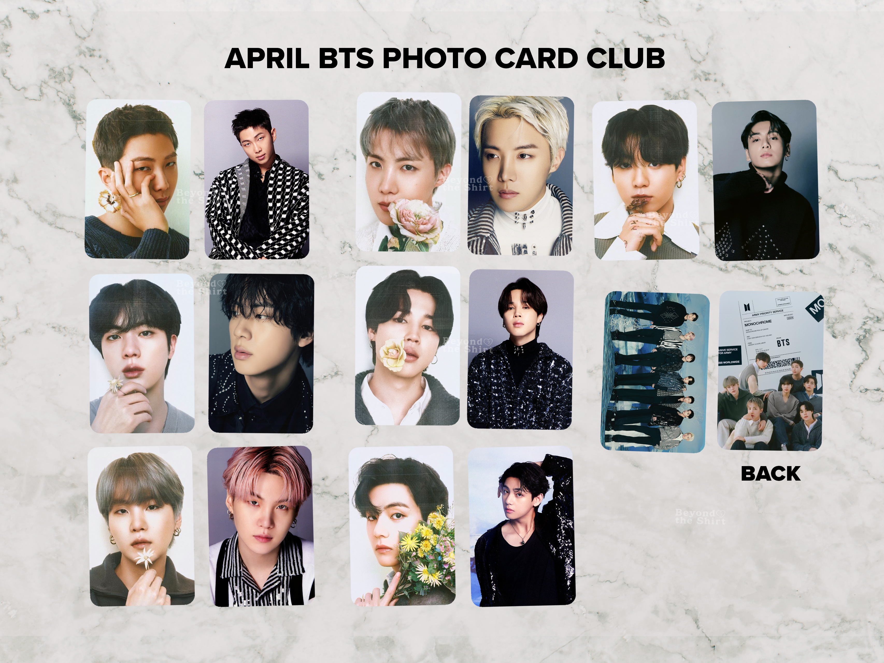BTS Monthly Limited Edition Photocards - July