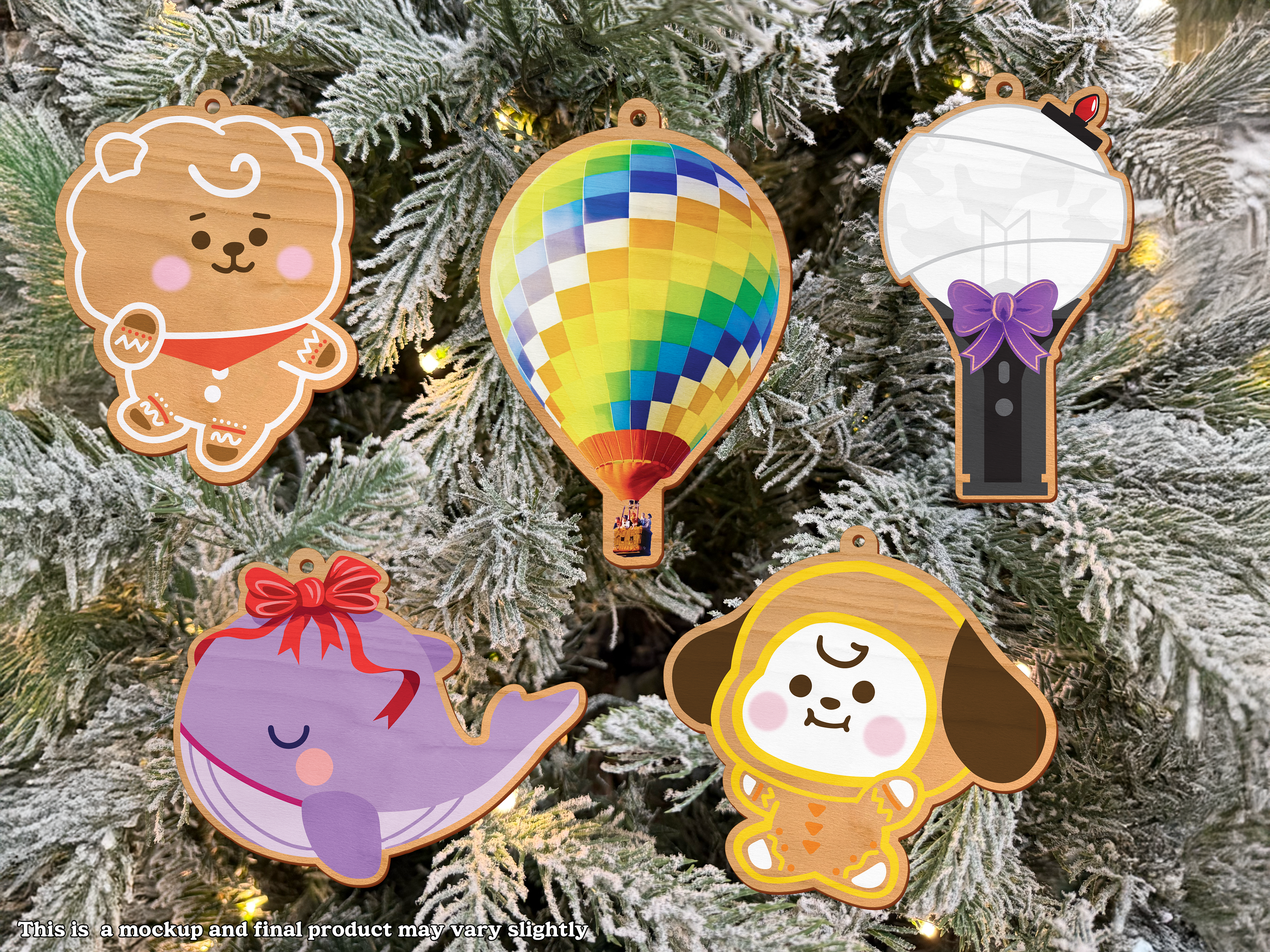 BTS Wooden Ornaments - Pre-Order