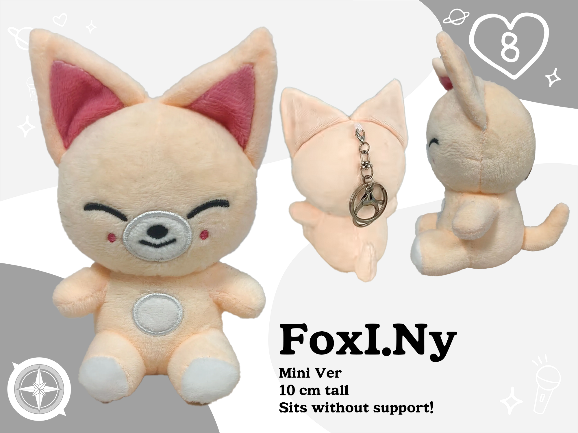 SKZOO Mini Seated Keychain Plushie - Pre-Order