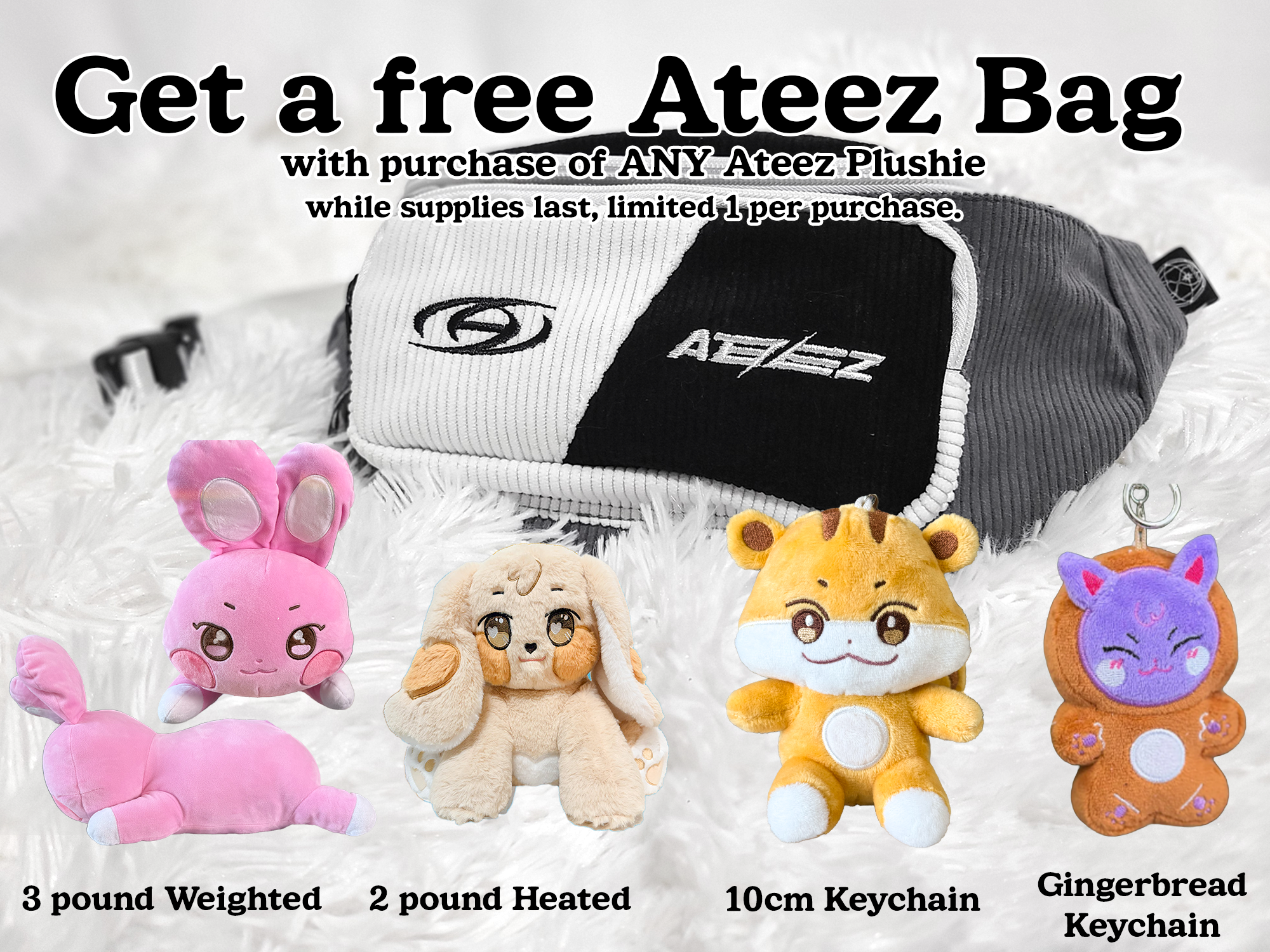 AniTEEZ Weighted Plushies + FREE BAG!