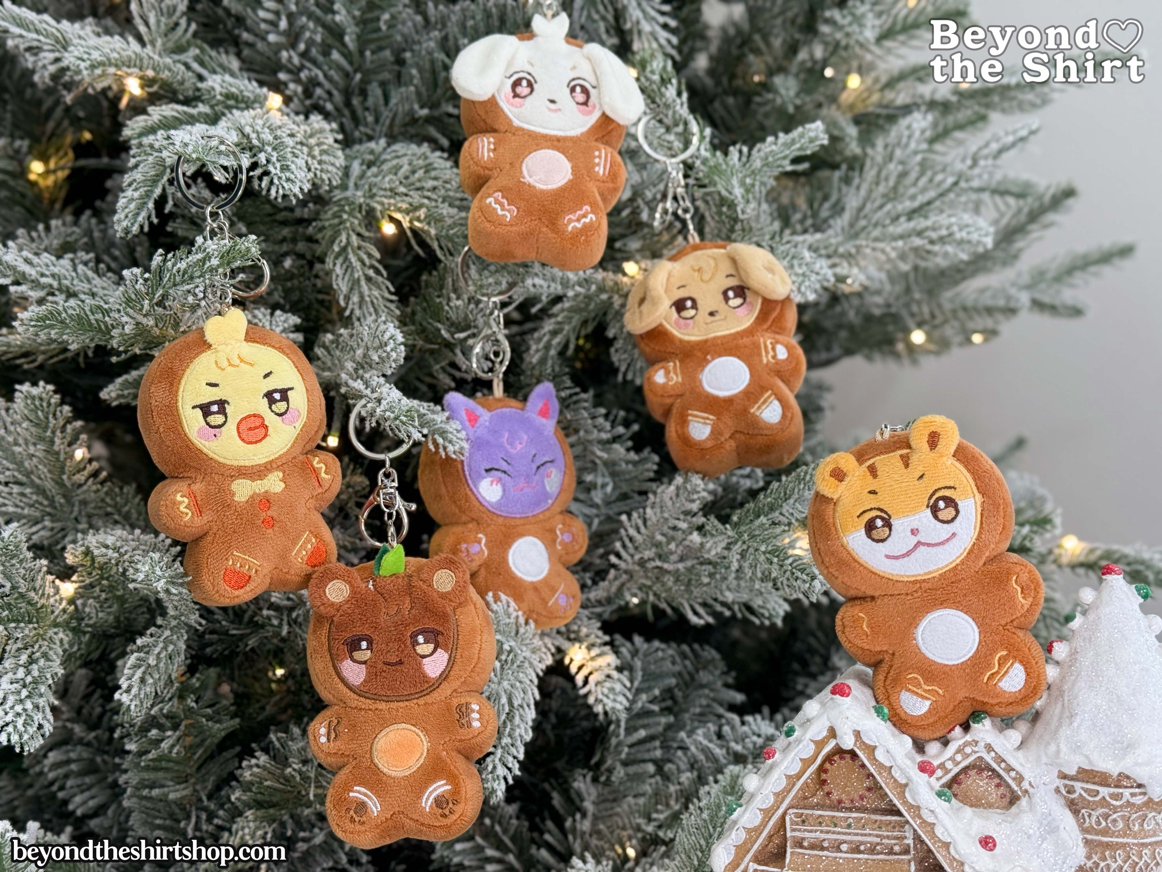 AniTEEZ Gingerbread Plush Christmas Ornaments