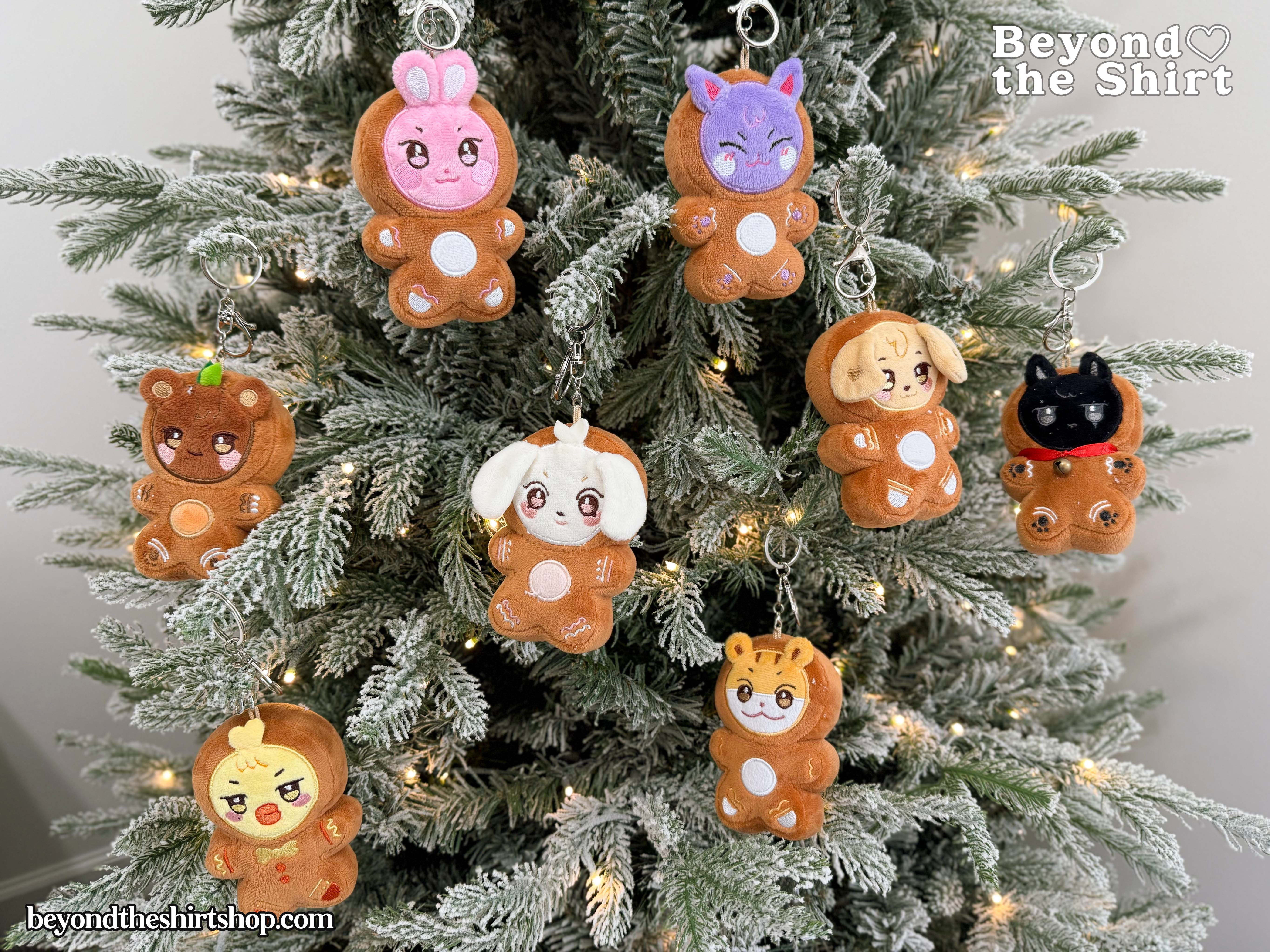 AniTEEZ Gingerbread Plush Christmas Ornaments