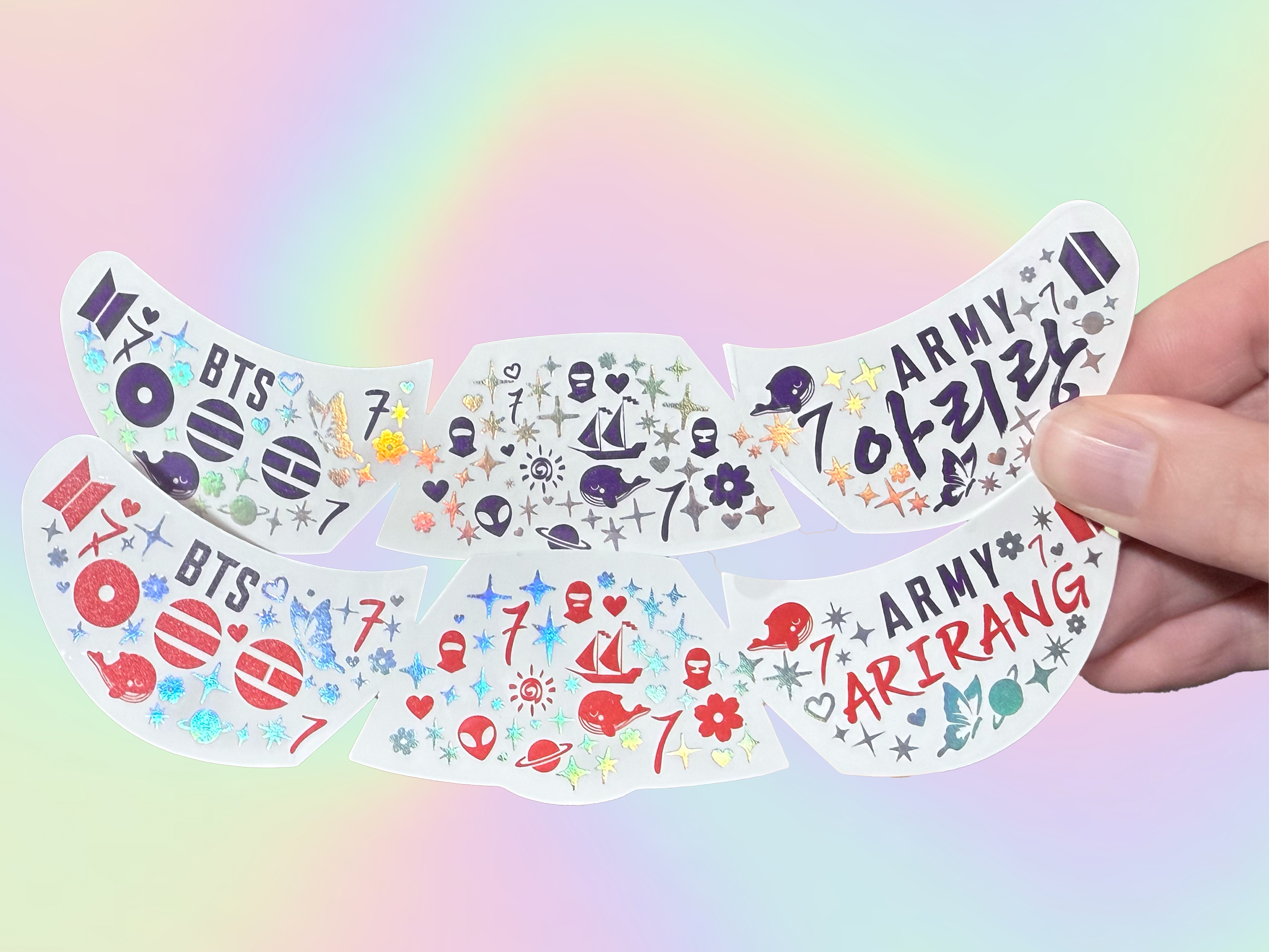 BTS Arirang Tour Glow in The Dark Temporary Tattoo
