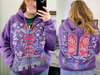 [Pre-Order] Purple Wash Mother of Pearl Arirang Zip Up Hoodies (ETA June)