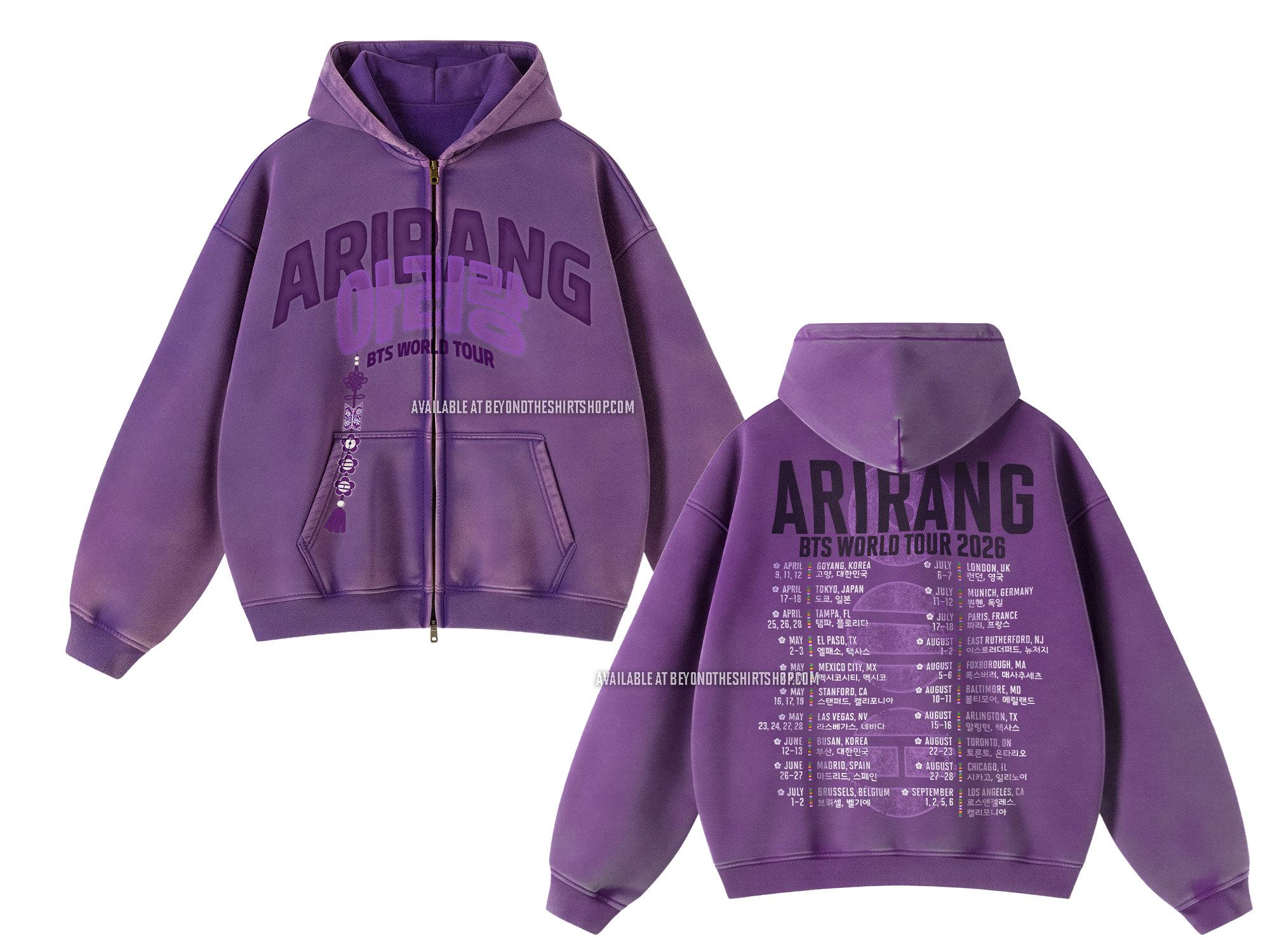Arirang Norigae Tour Zip Up Hoodie (Pre-Order Ships mid-June)