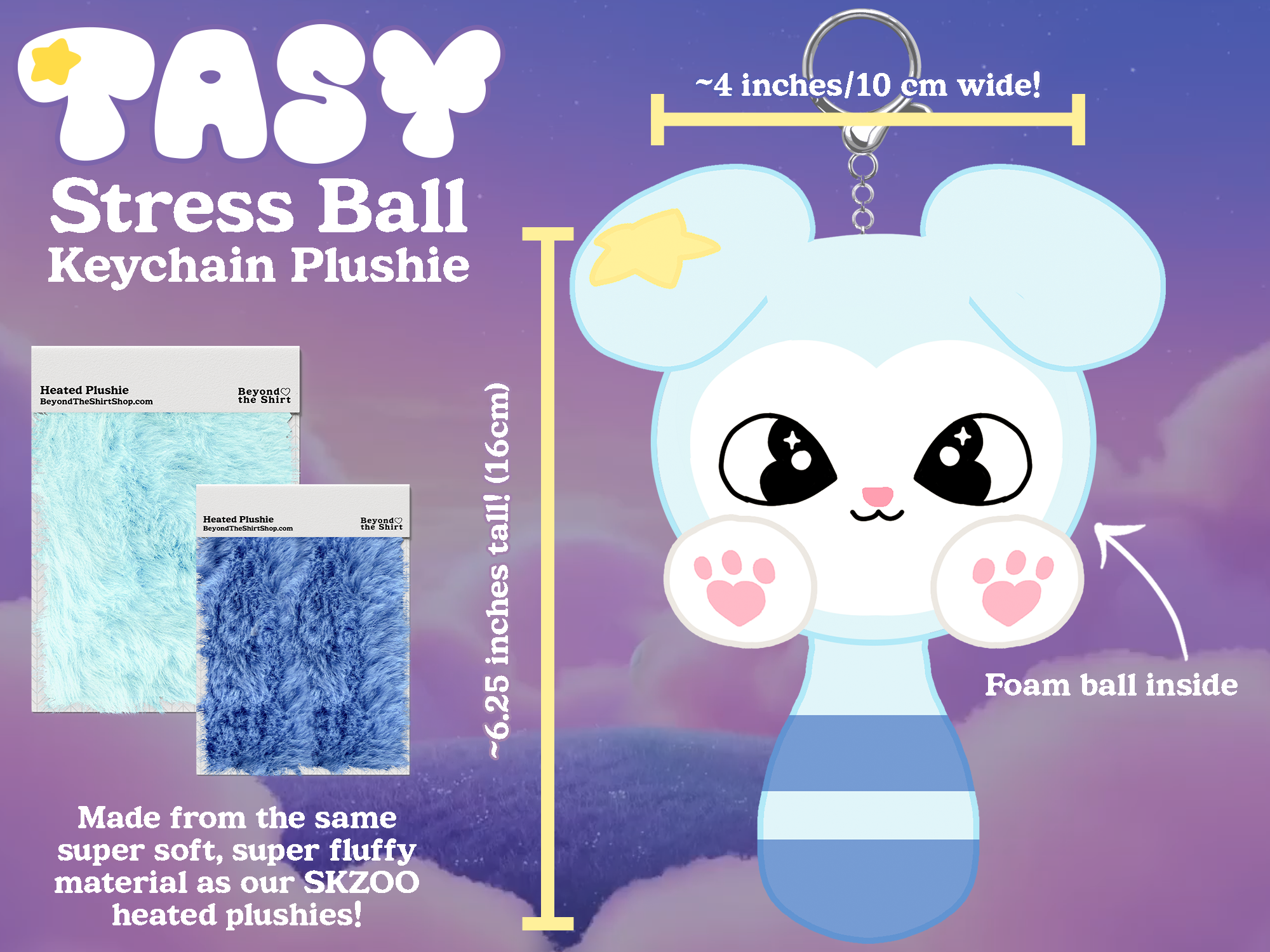 TASY Stress Ball Keychain Plushie (Pre-Order Mid-November)