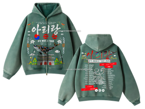 [Pre-Order] BTS Arirang Tour 2026 Green Wash Zip Ups (ETA June)