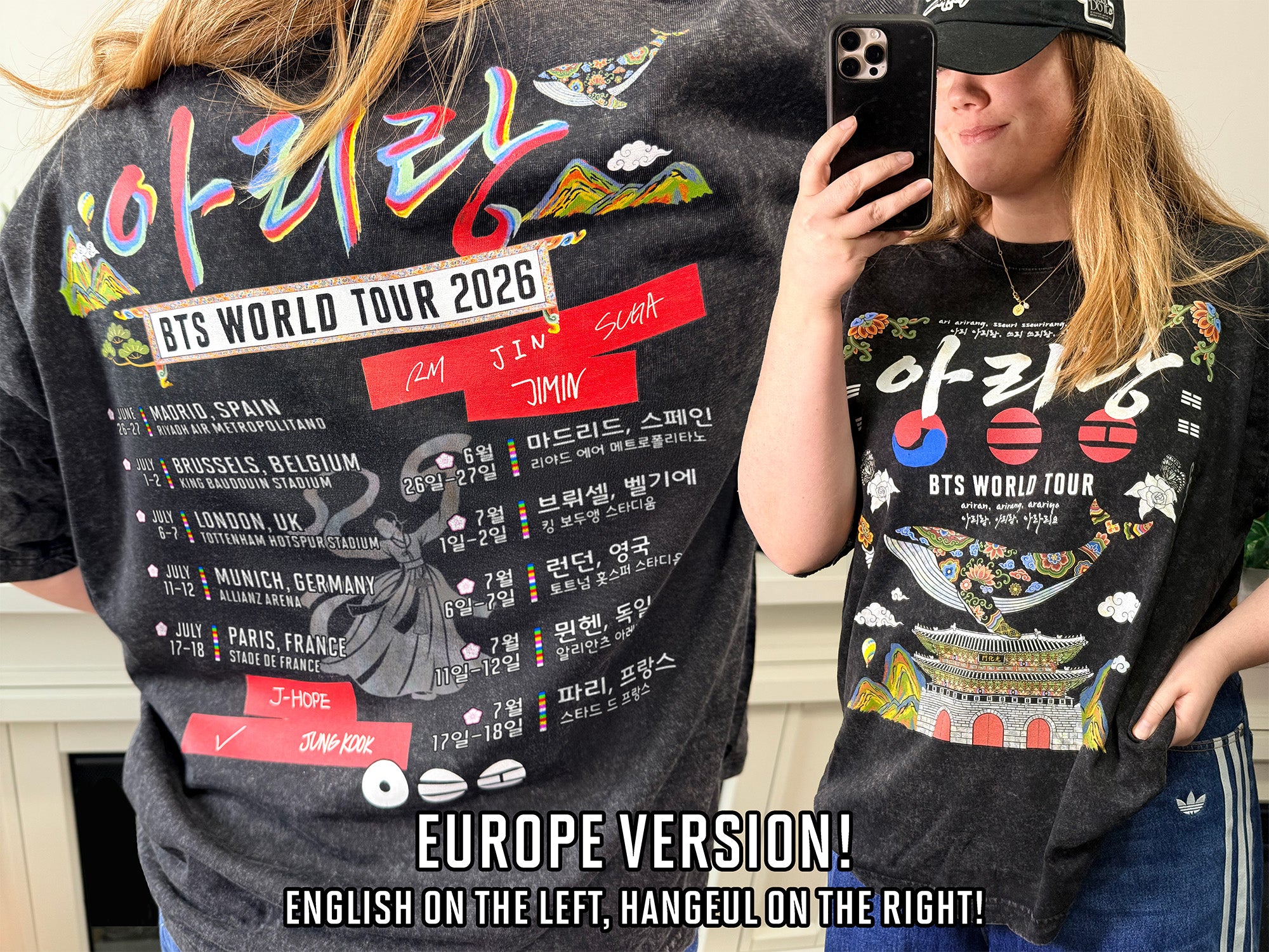 EUROPE VERSION] BTS Arirang Tour 2026 Mineral Wash T-Shirt