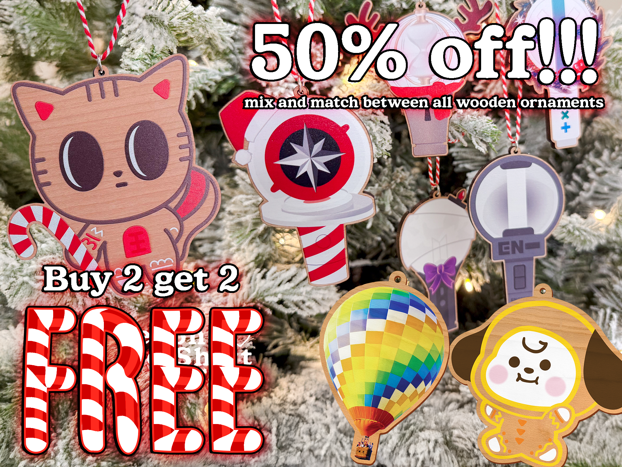 Kpop Wooden Ornaments - In stock