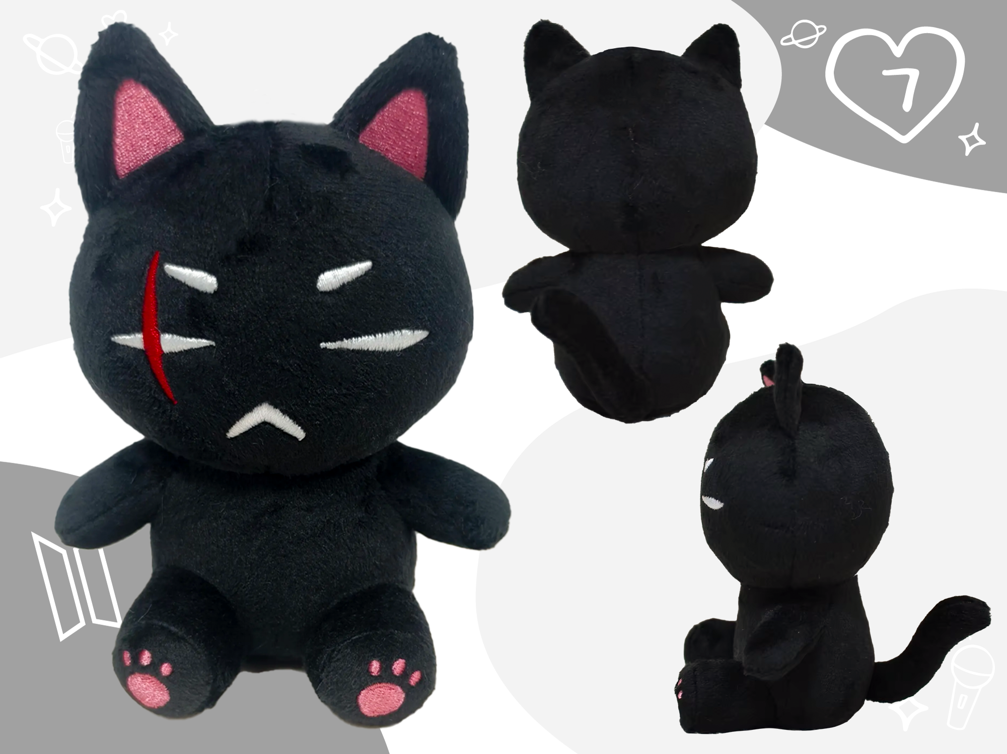 Catgust D Keychain or Seated Mini Plushie- Pre-Order