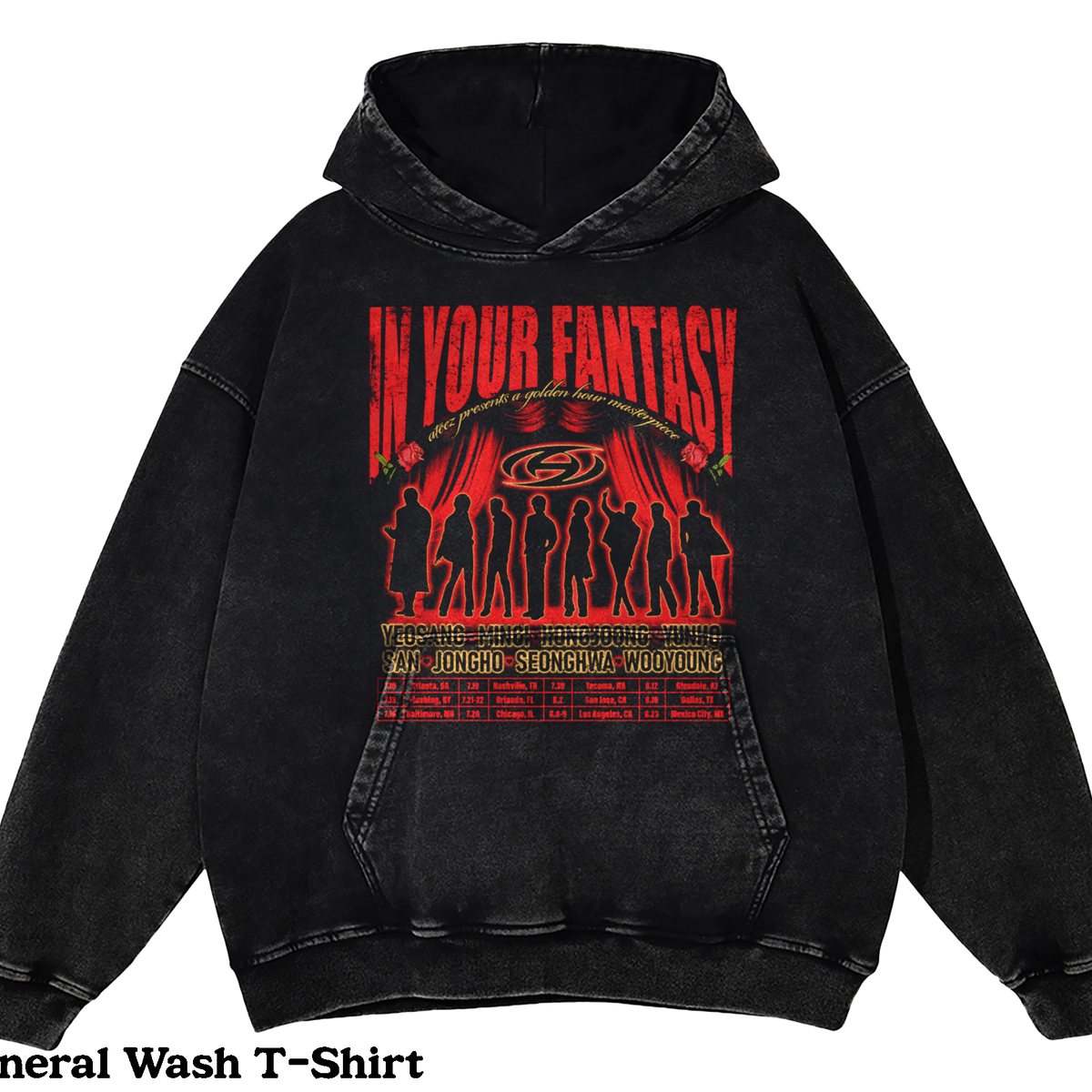 Front-Only Design✨Ateez In Your Fantasy Tour Shirt – Beyond The Shirt