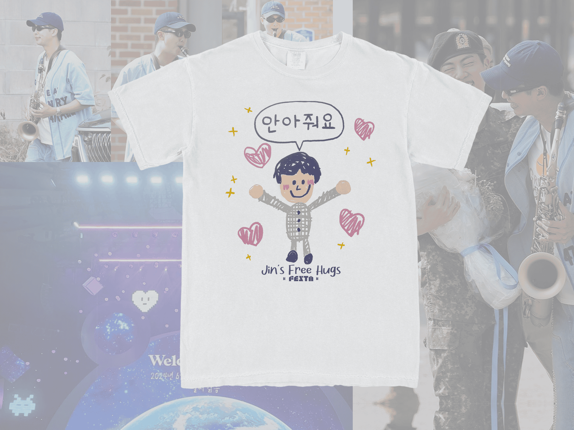 Jin's Free Hugs Festa 2024 Shirt