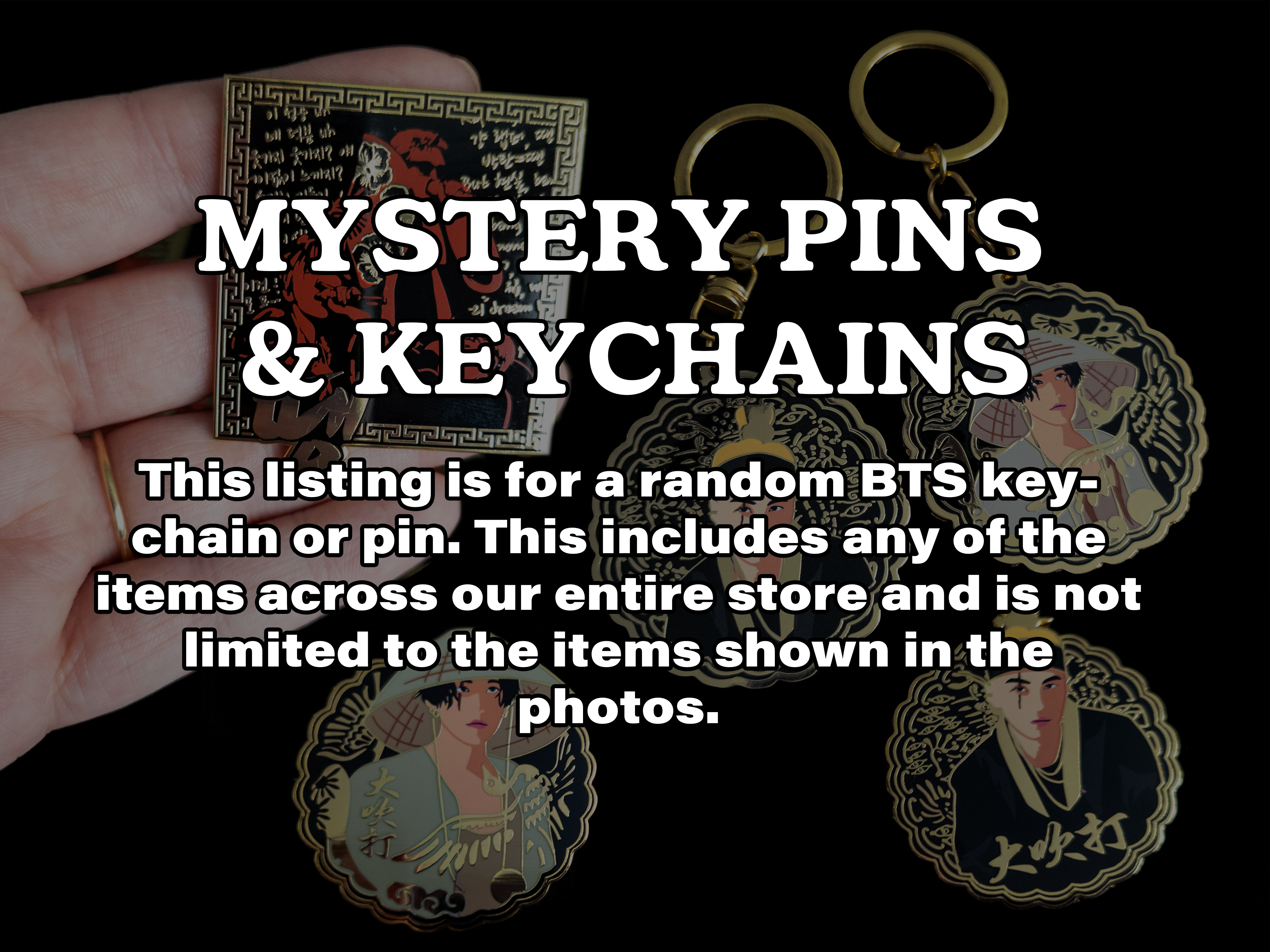 Mystery Box BTS Keychains and Pins!