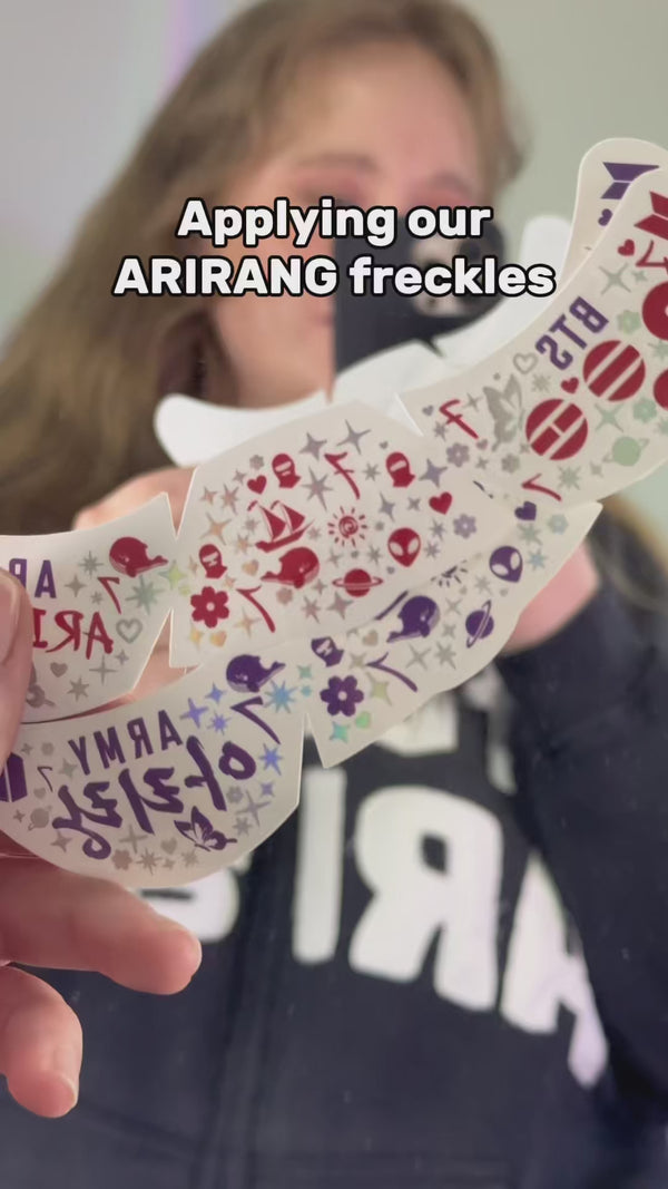 BTS Arirang Tour Glow in The Dark Temporary Tattoo
