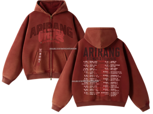 [Pre-Order] Arirang Norigae Tour Zip Up Hoodie (Ships mid-June)