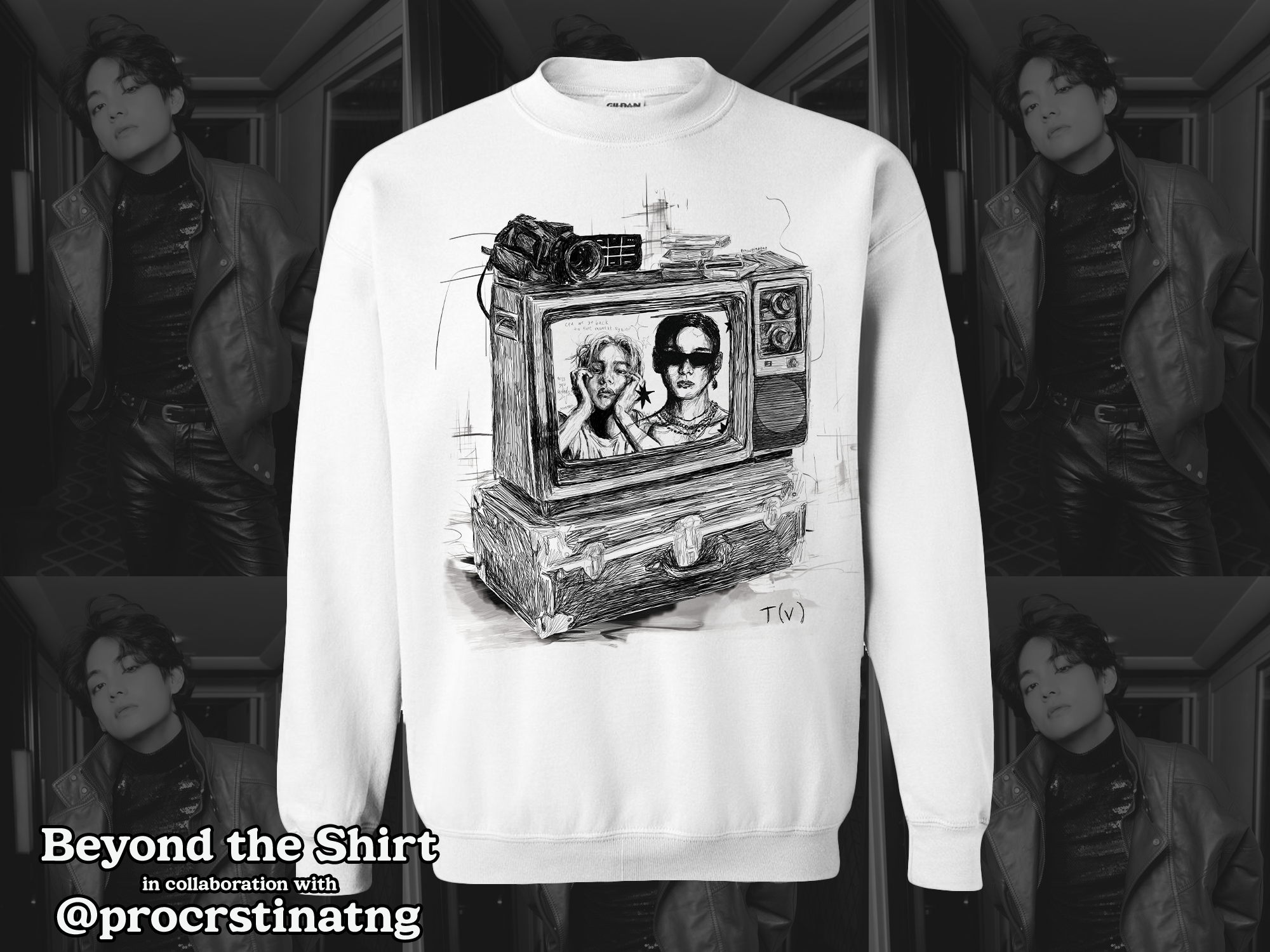 T(V) Taehyung Shirts and Sweatshirts Collaboration with procrstinatng