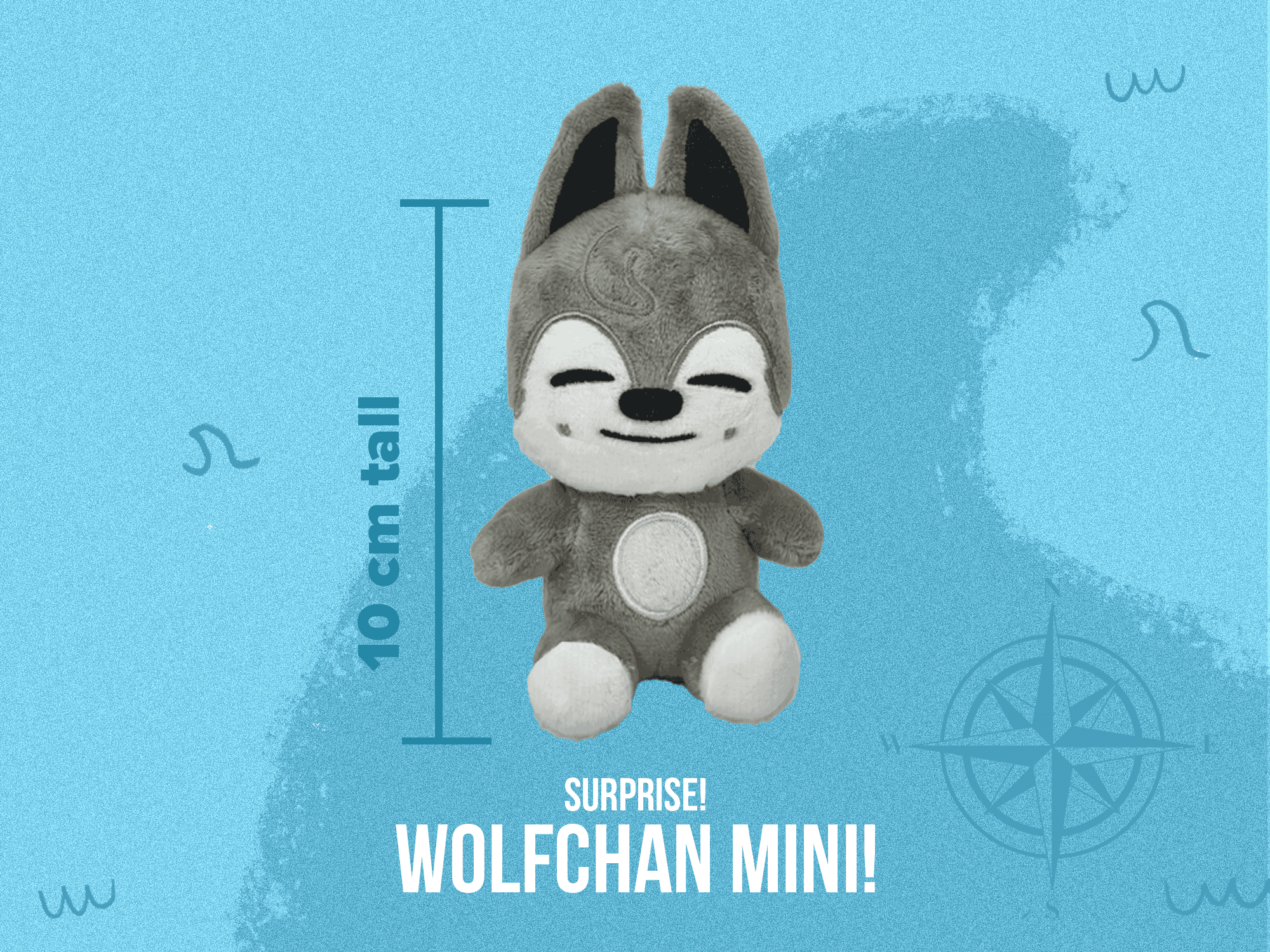 WolfChan Mini Seated Plushie - Pre-Order