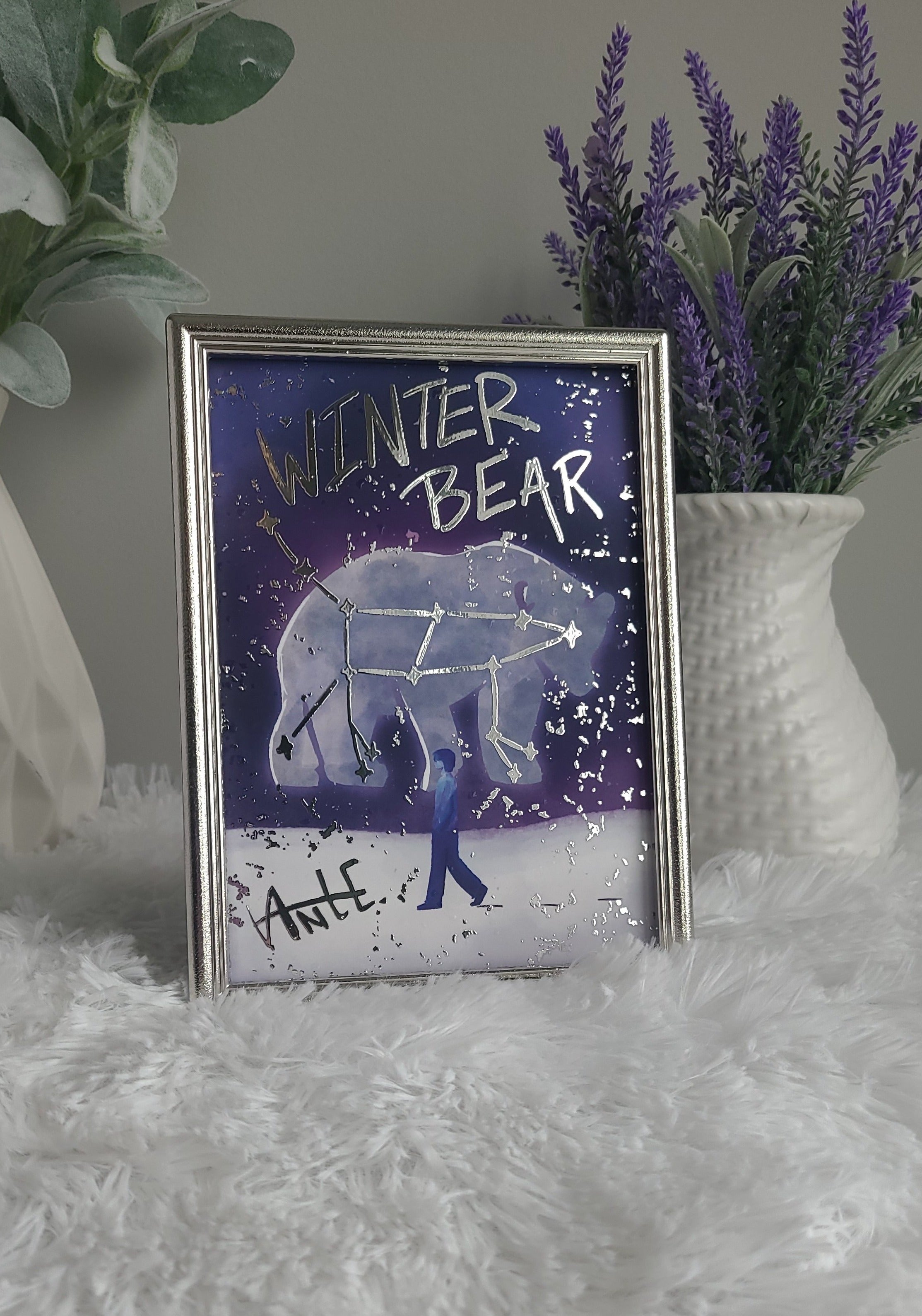 Vante Winter Bear Silver Foil Print
