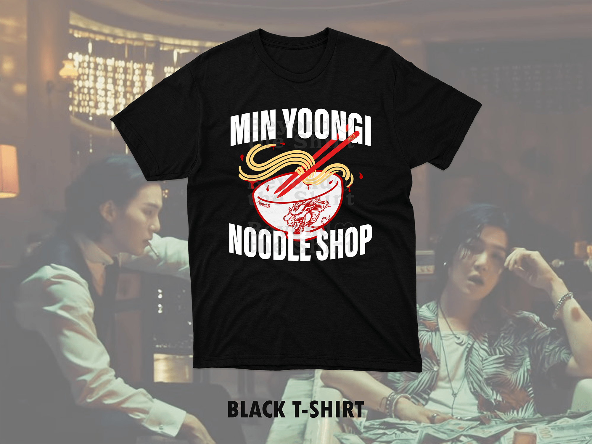 Min Yoongi Noodle Shop T-Shirts