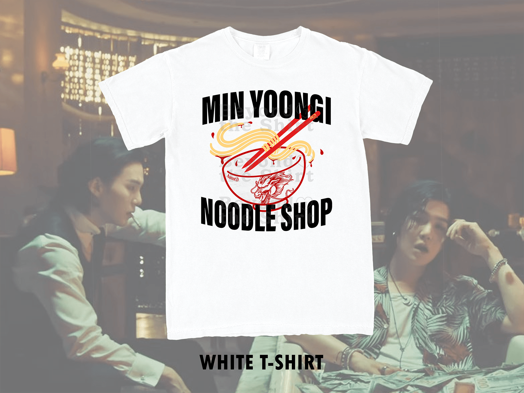 Min Yoongi Noodle Shop T-Shirts