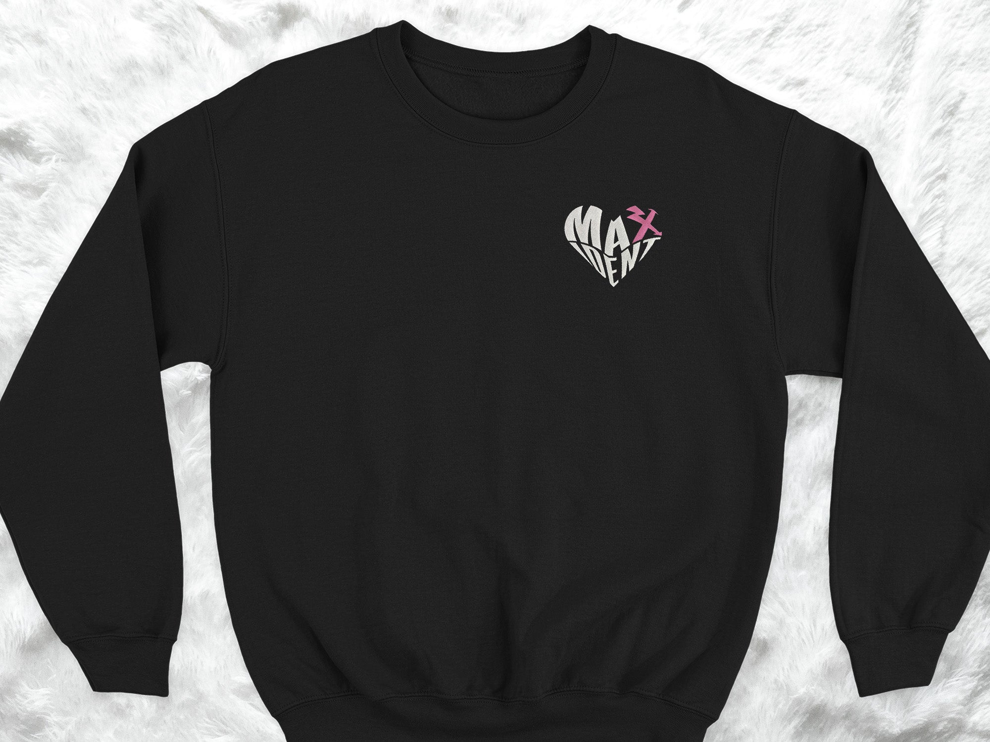 Maxident Heart Embroidery Shirts and Sweatshirts